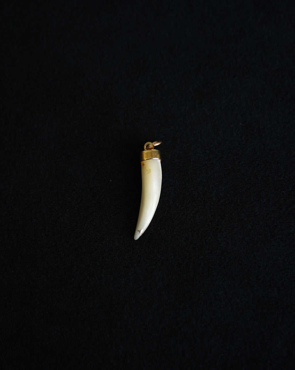 White Agate Horn Charm
