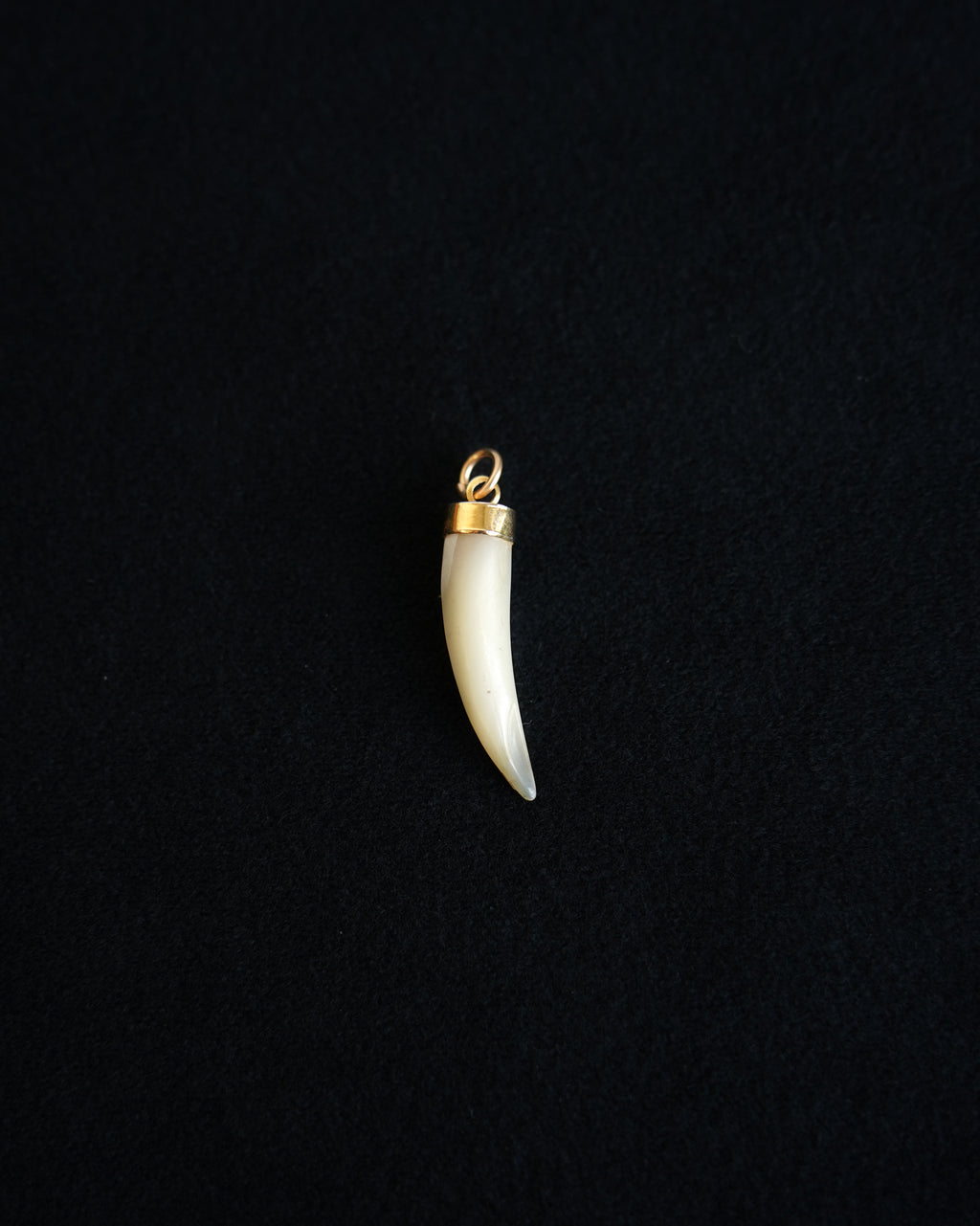 White Agate Horn Charm