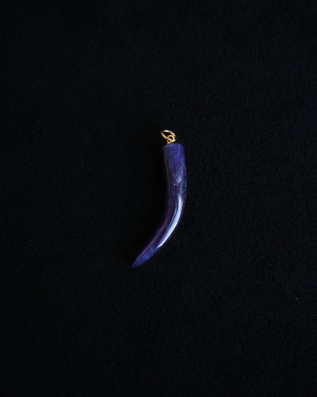 Lapis Horn Charm