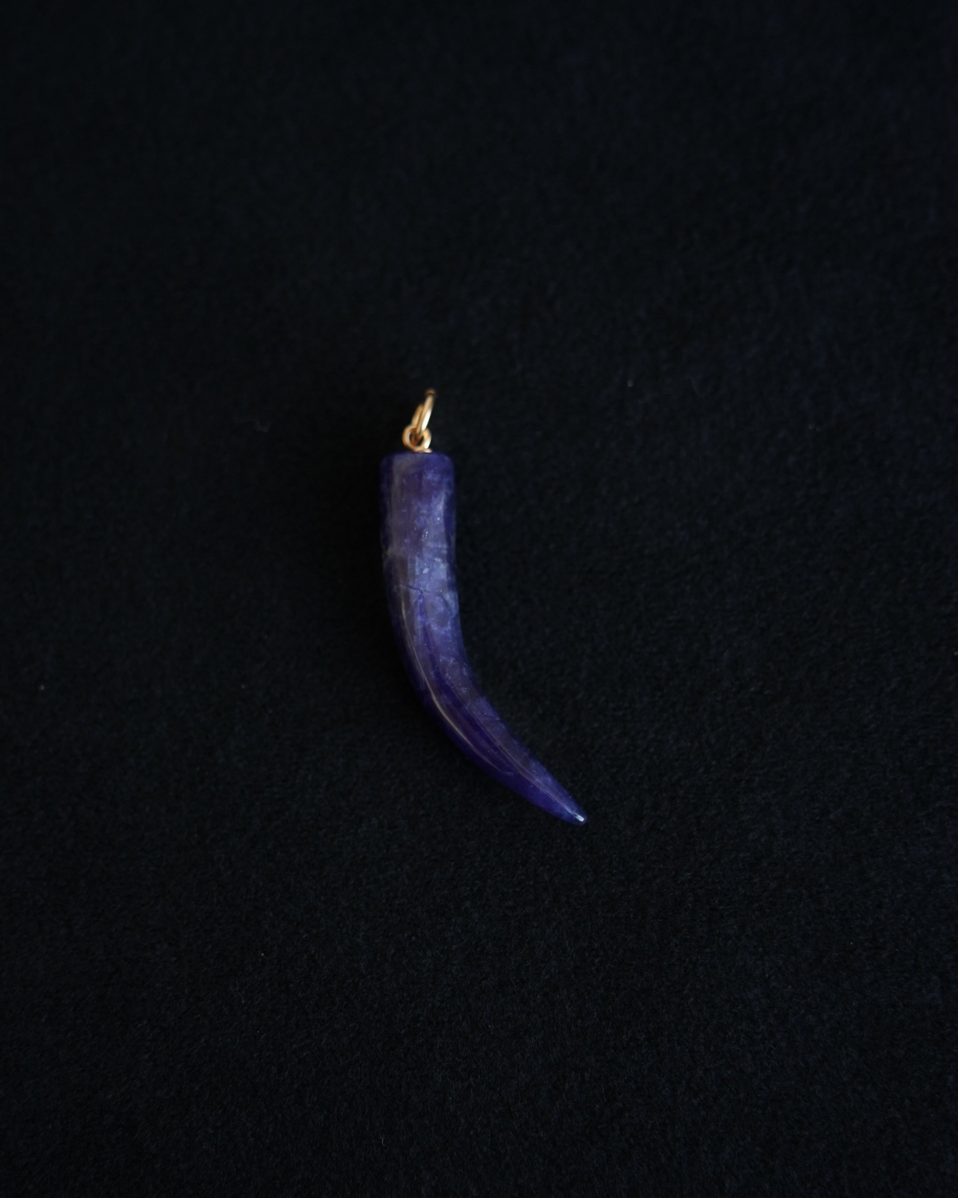Lapis Horn Charm