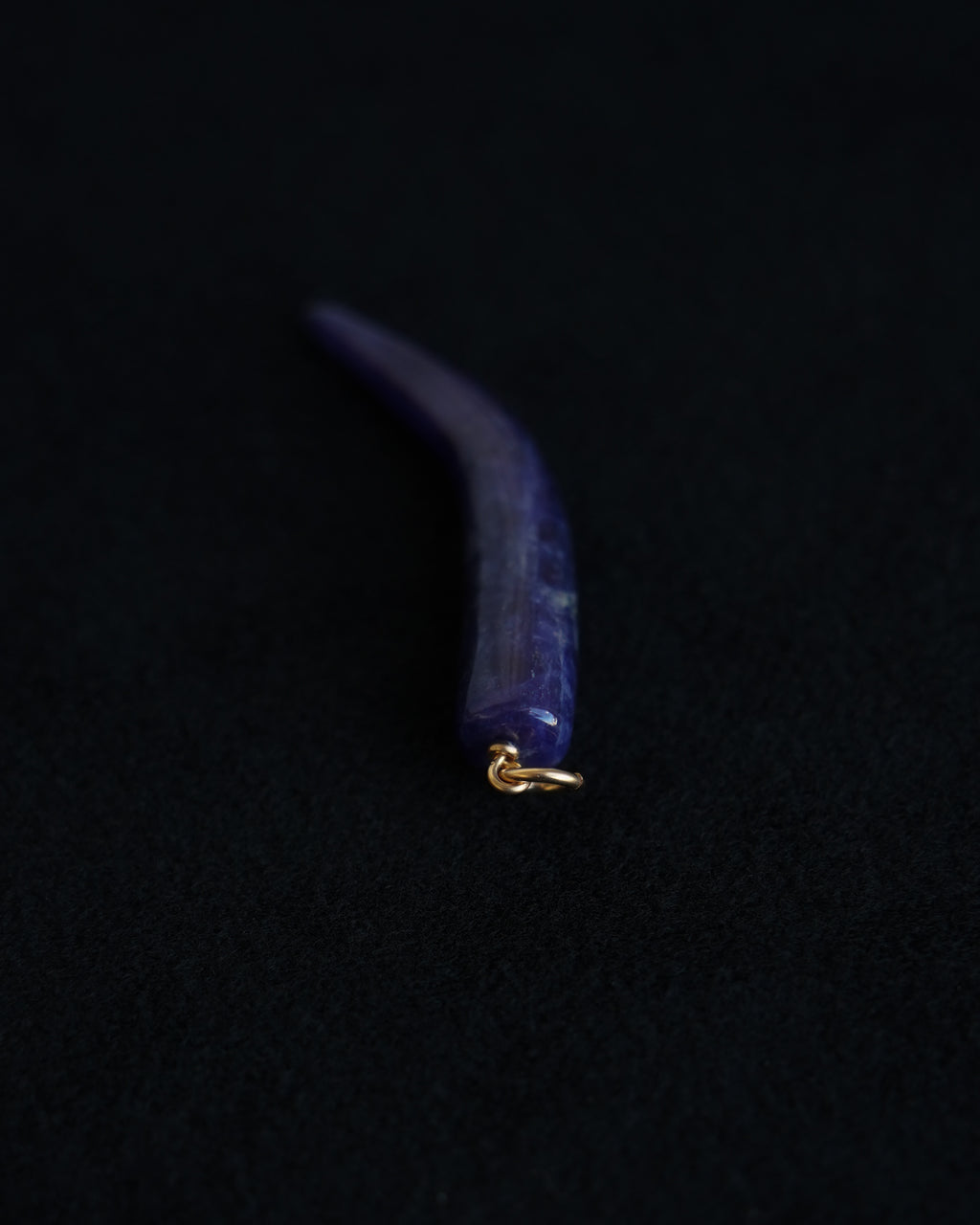 Lapis Horn Charm