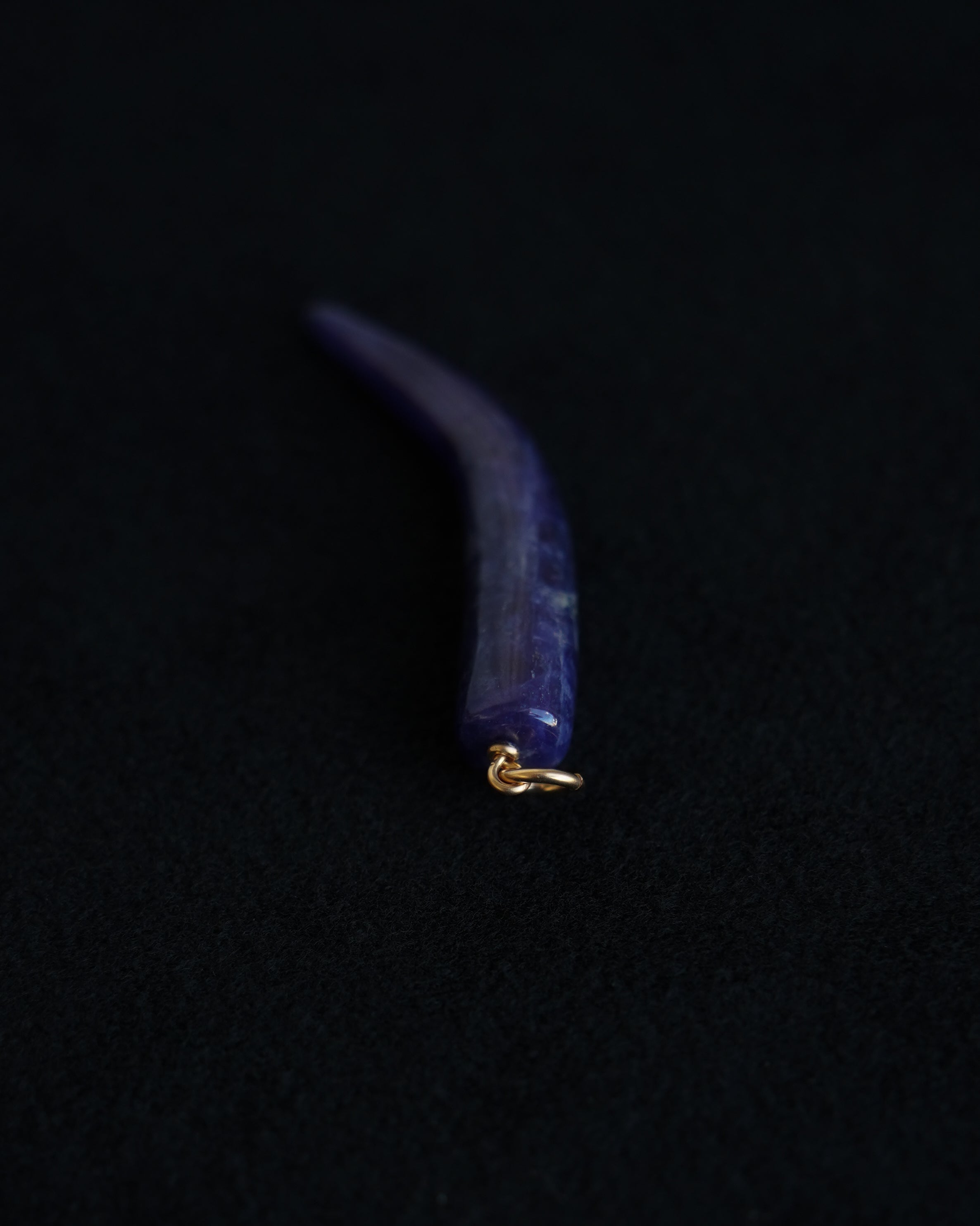Lapis Horn Charm