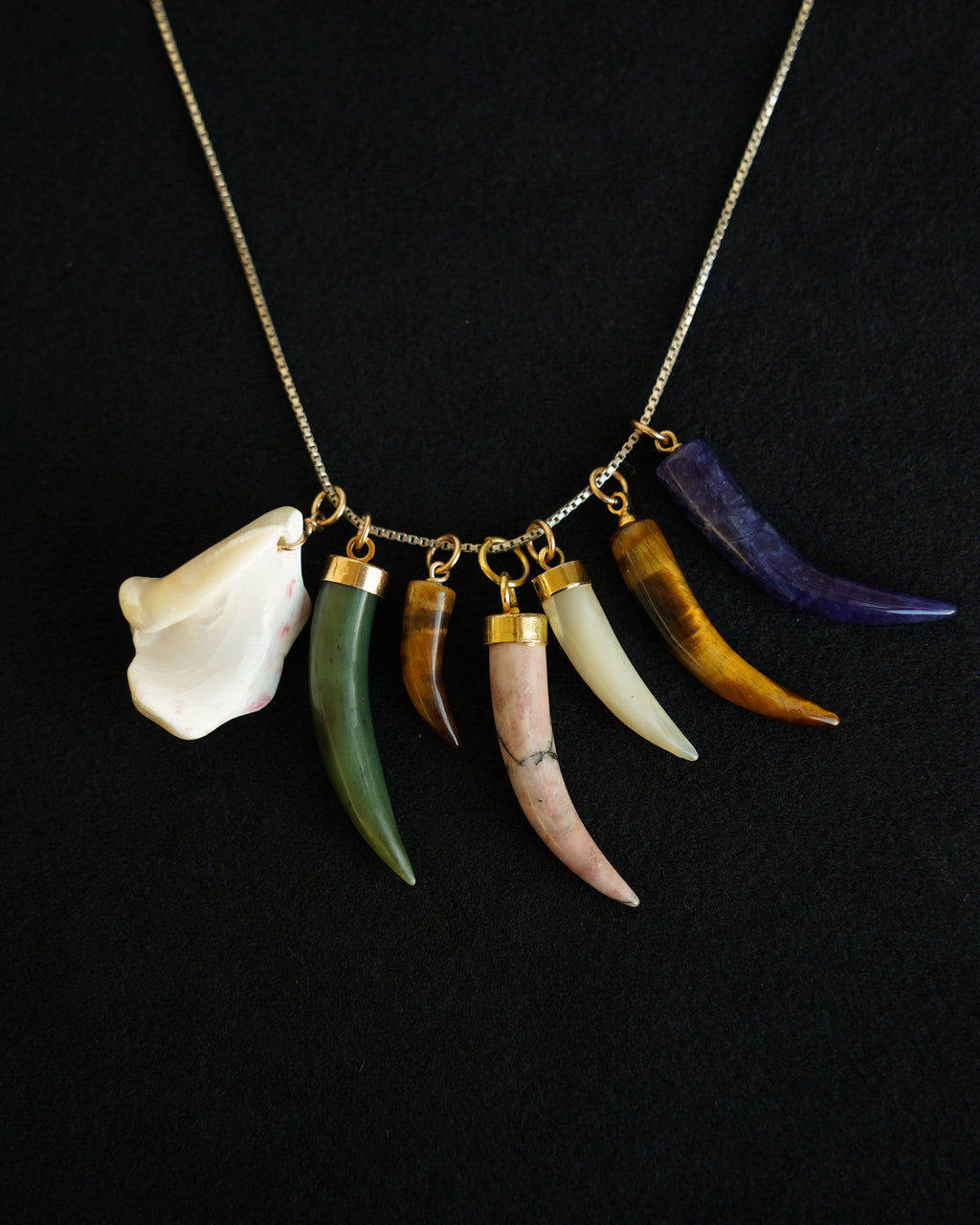 Lapis Horn Charm