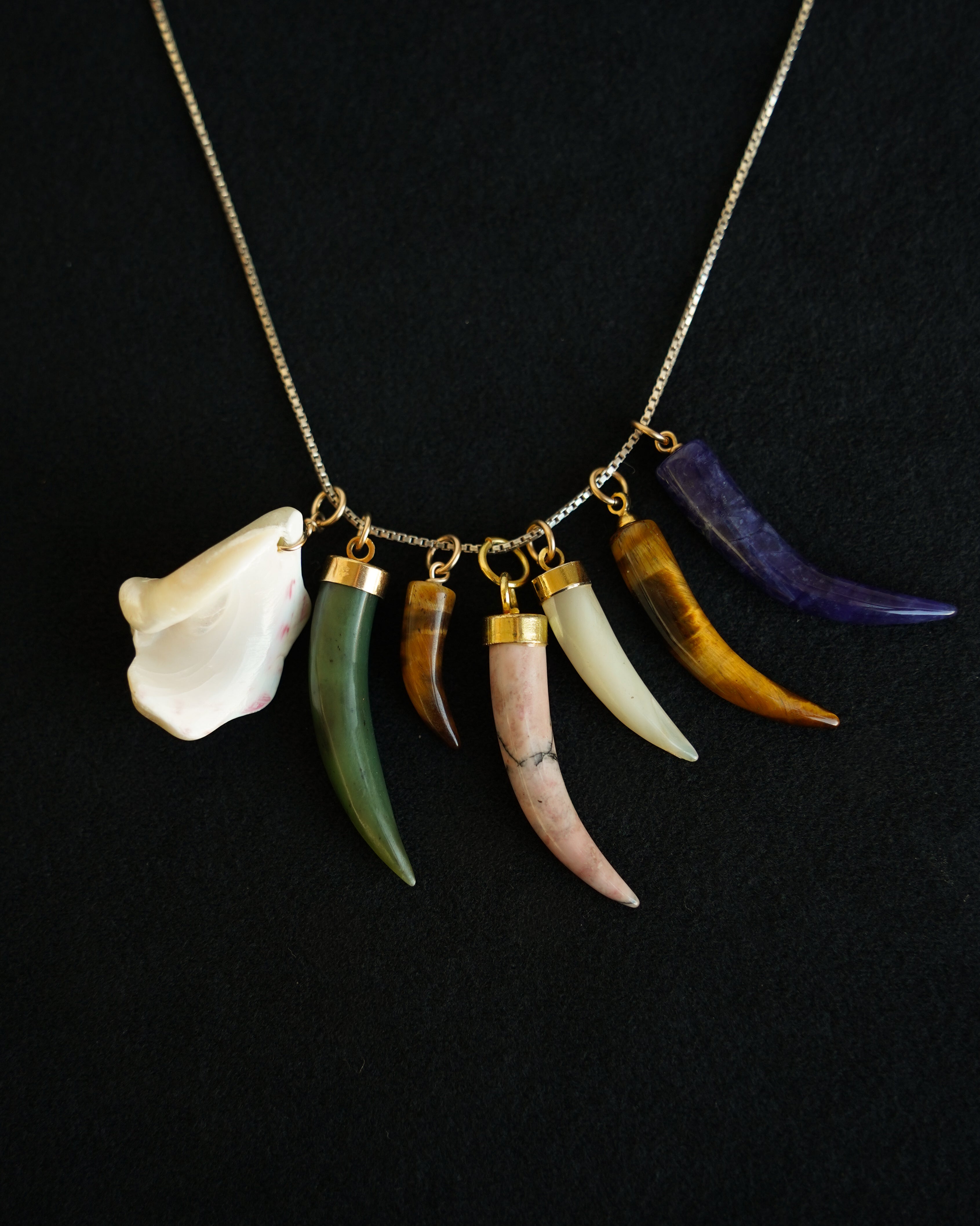 Lapis Horn Charm
