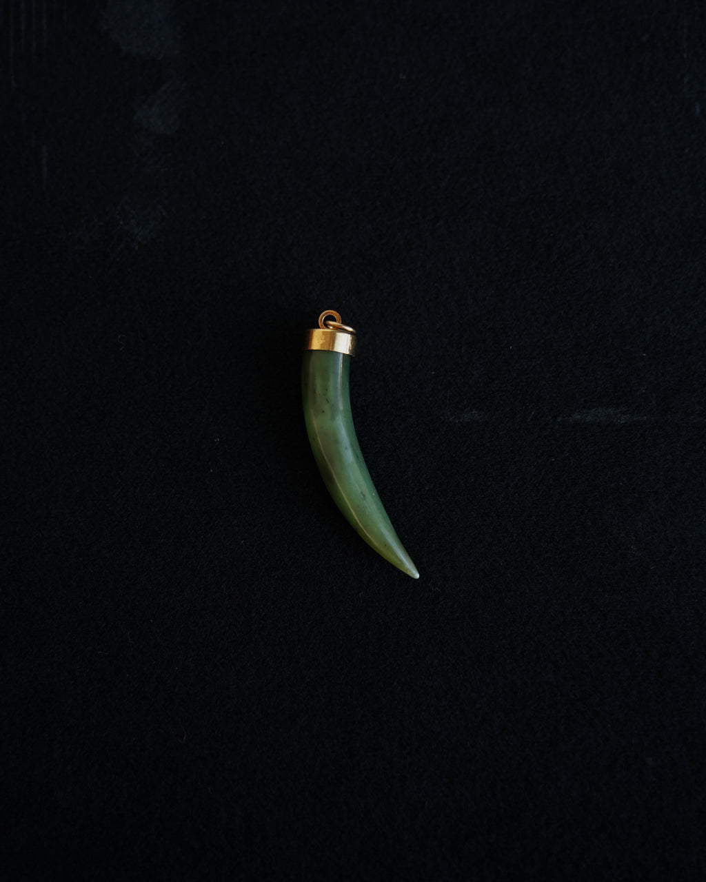 Green Jade Horn Charm