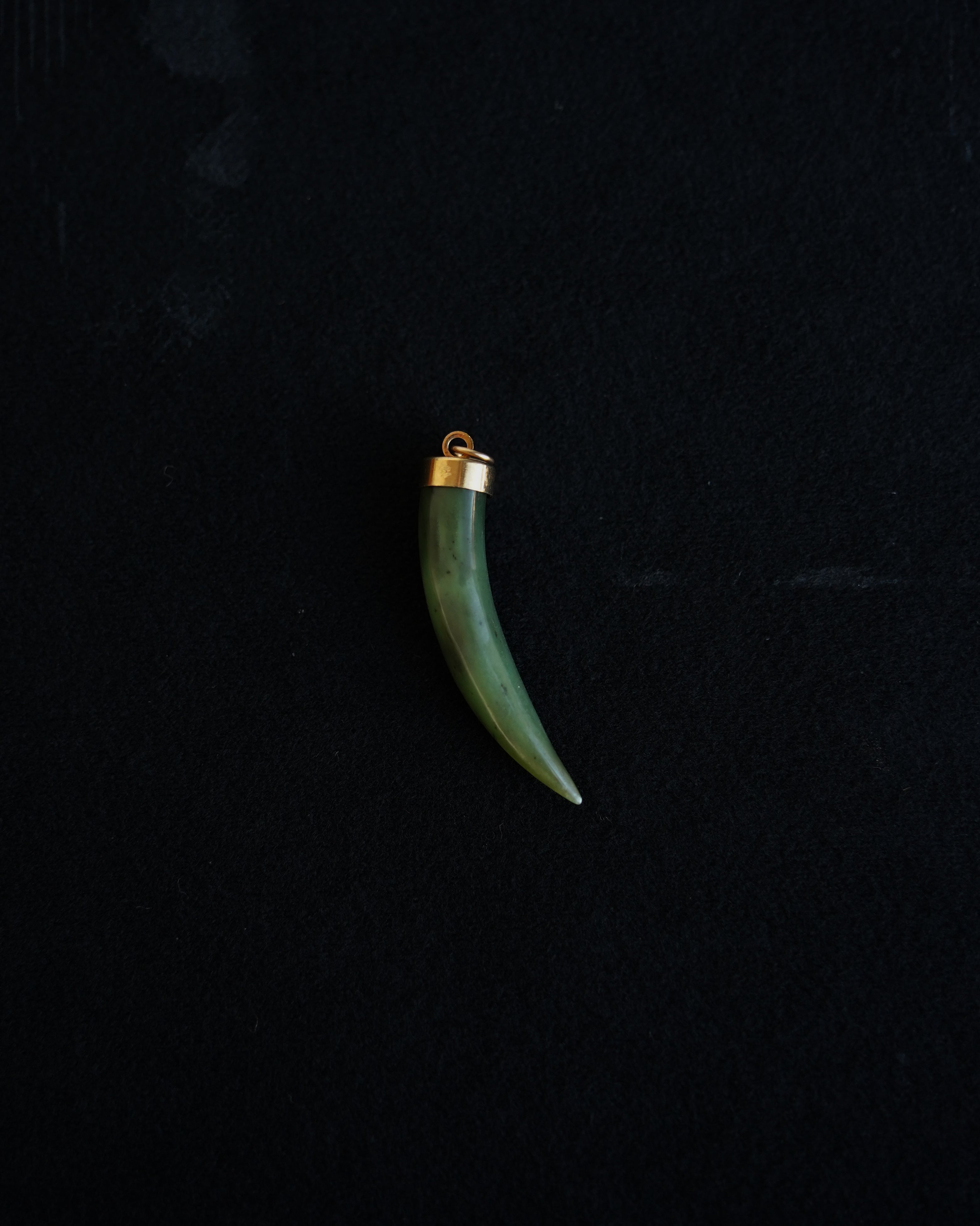 Green Jade Horn Charm
