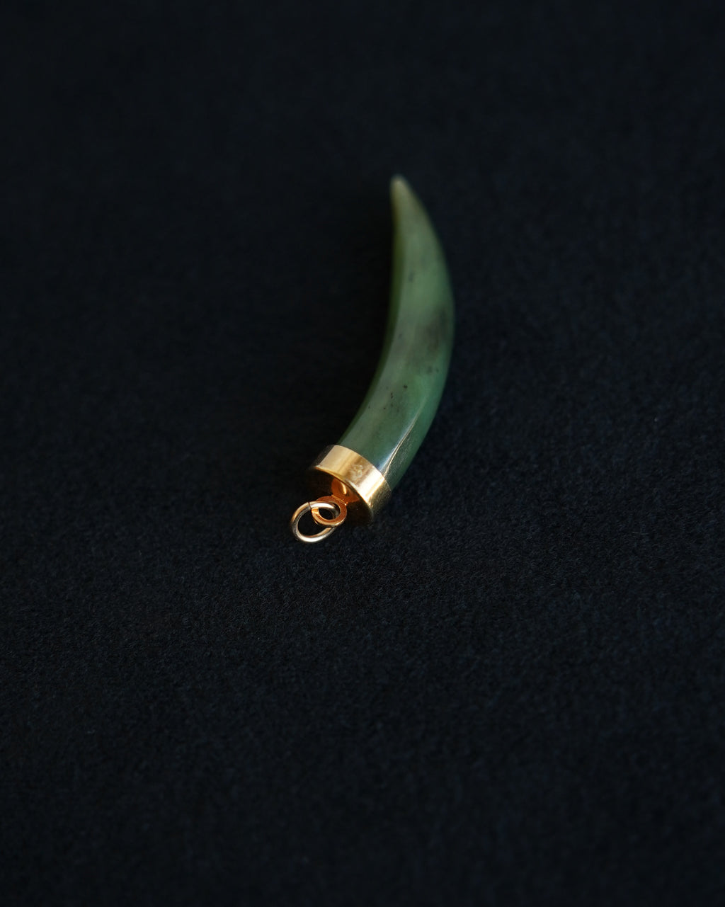 Green Jade Horn Charm
