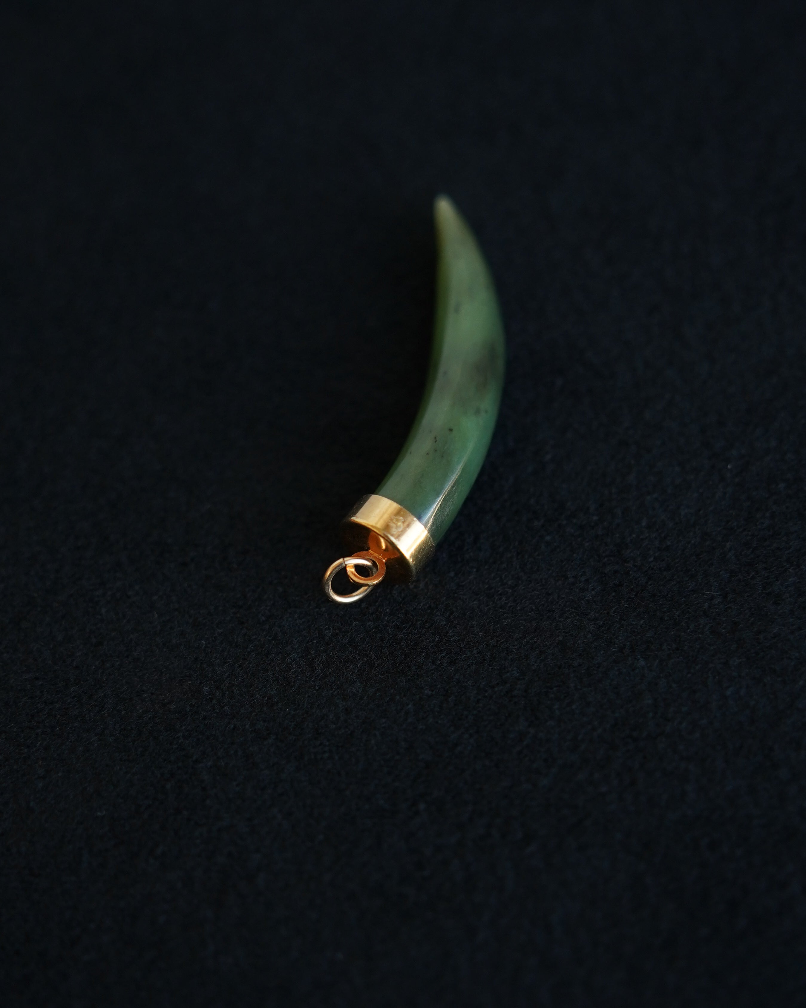 Green Jade Horn Charm