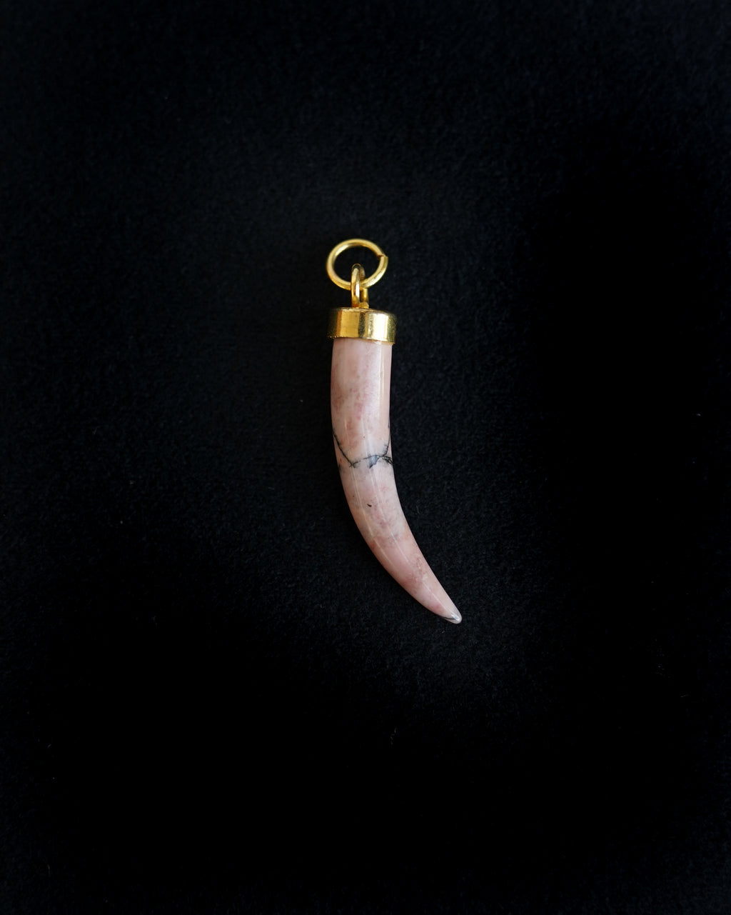 Rhodenite Horn Charm
