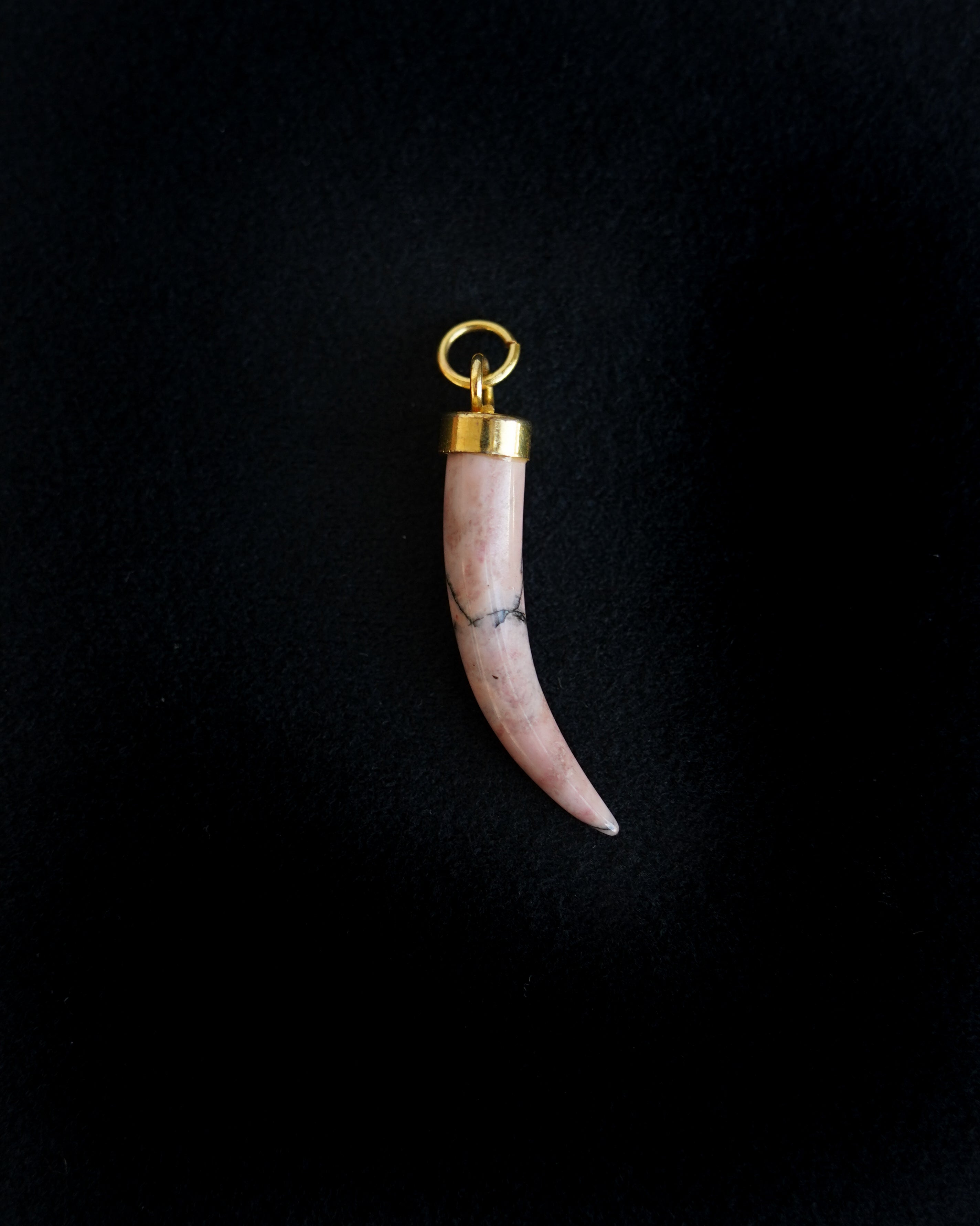 Rhodenite Horn Charm