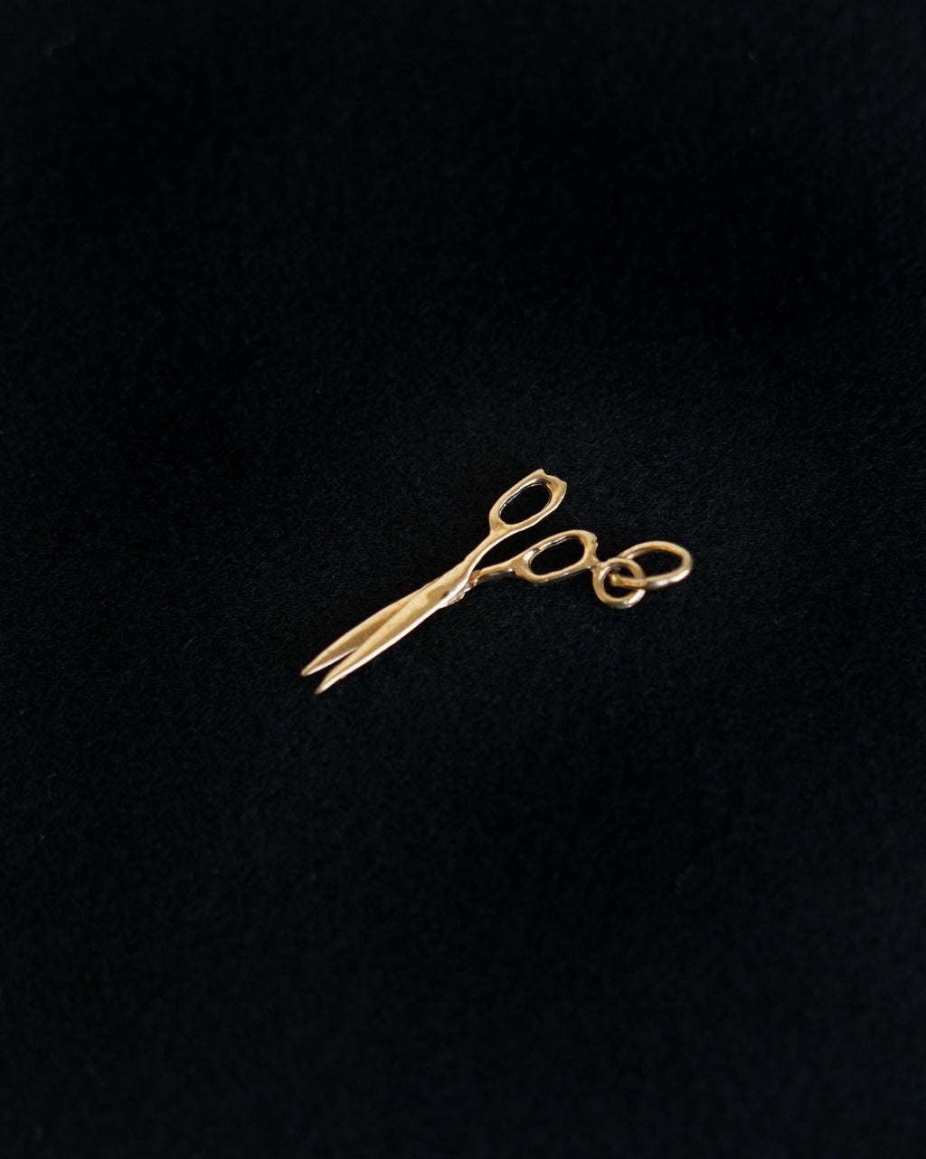 14K Gold Scissor Charm