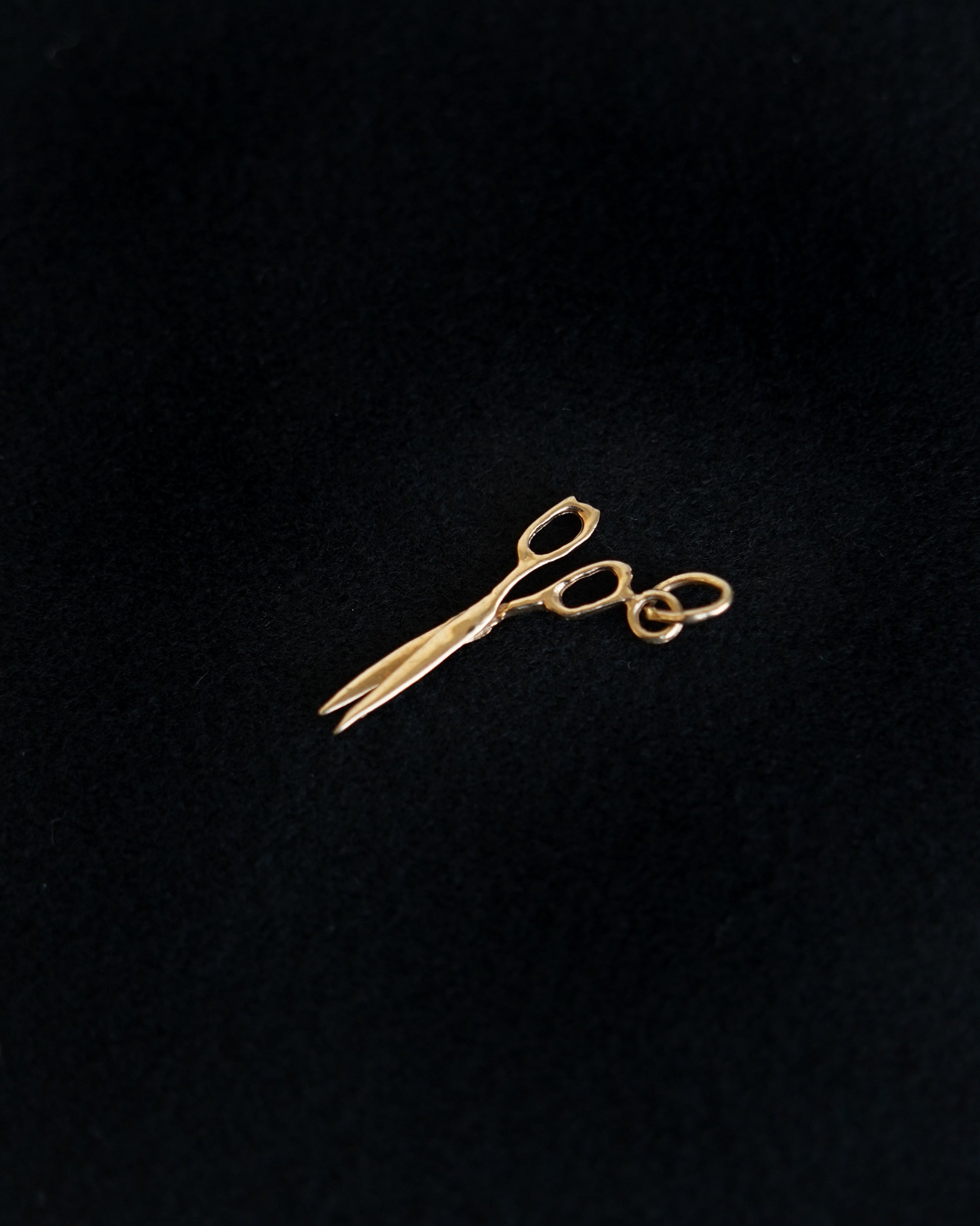 14K Gold Scissor Charm