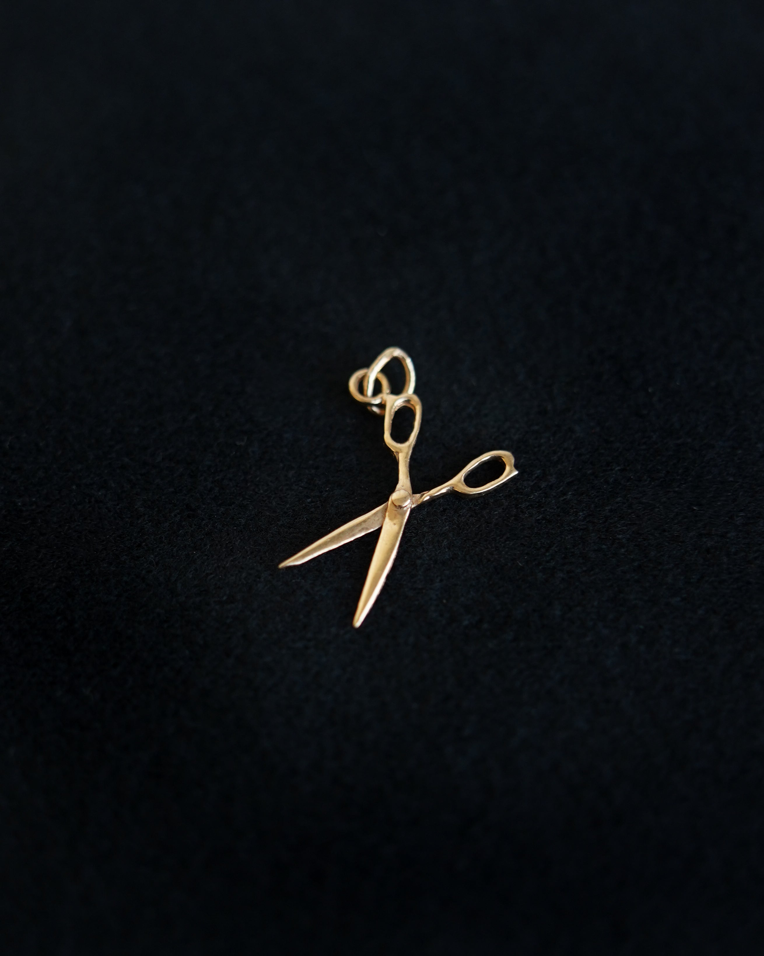 14K Gold Scissor Charm