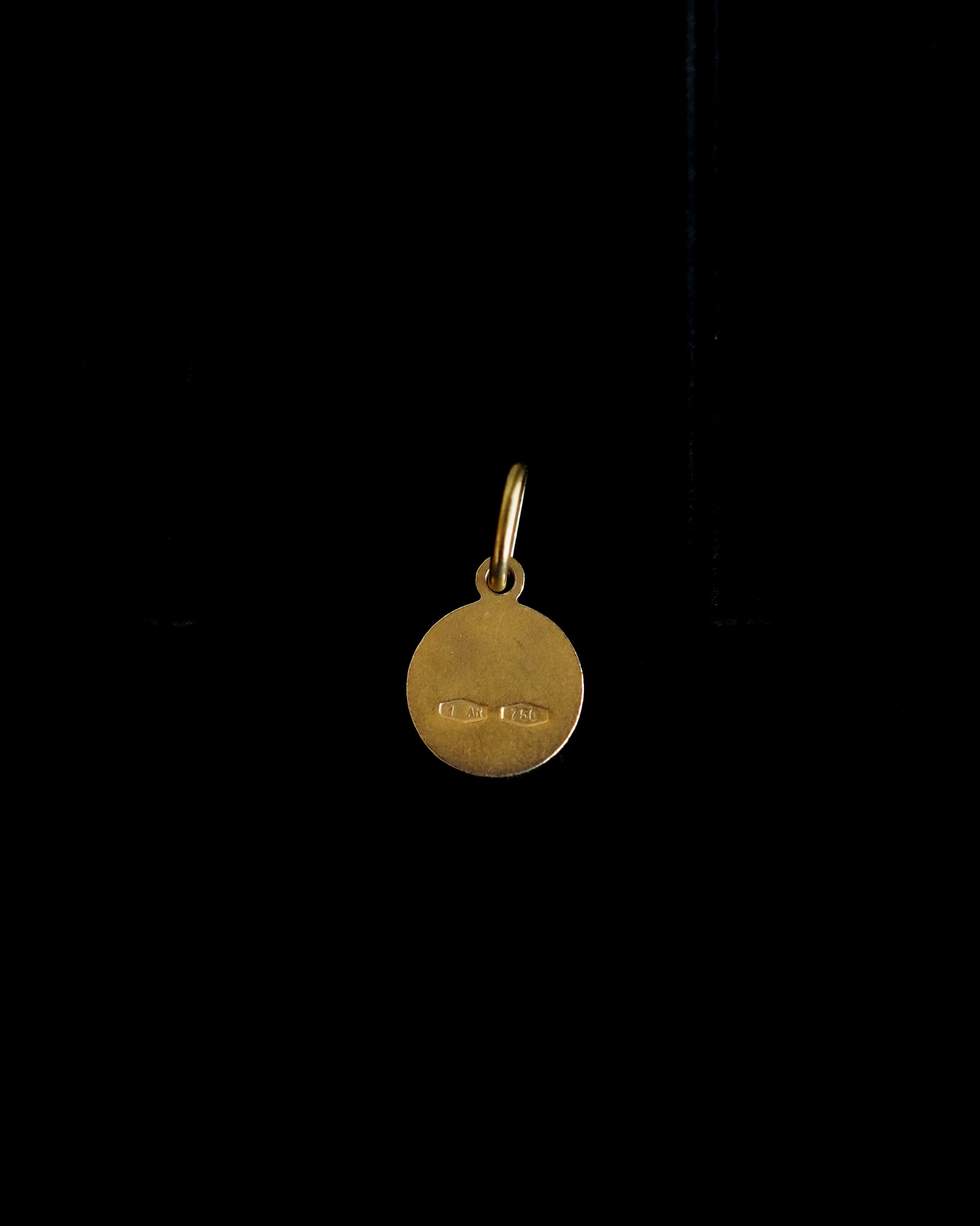 14K Gold Angel Coin Charm