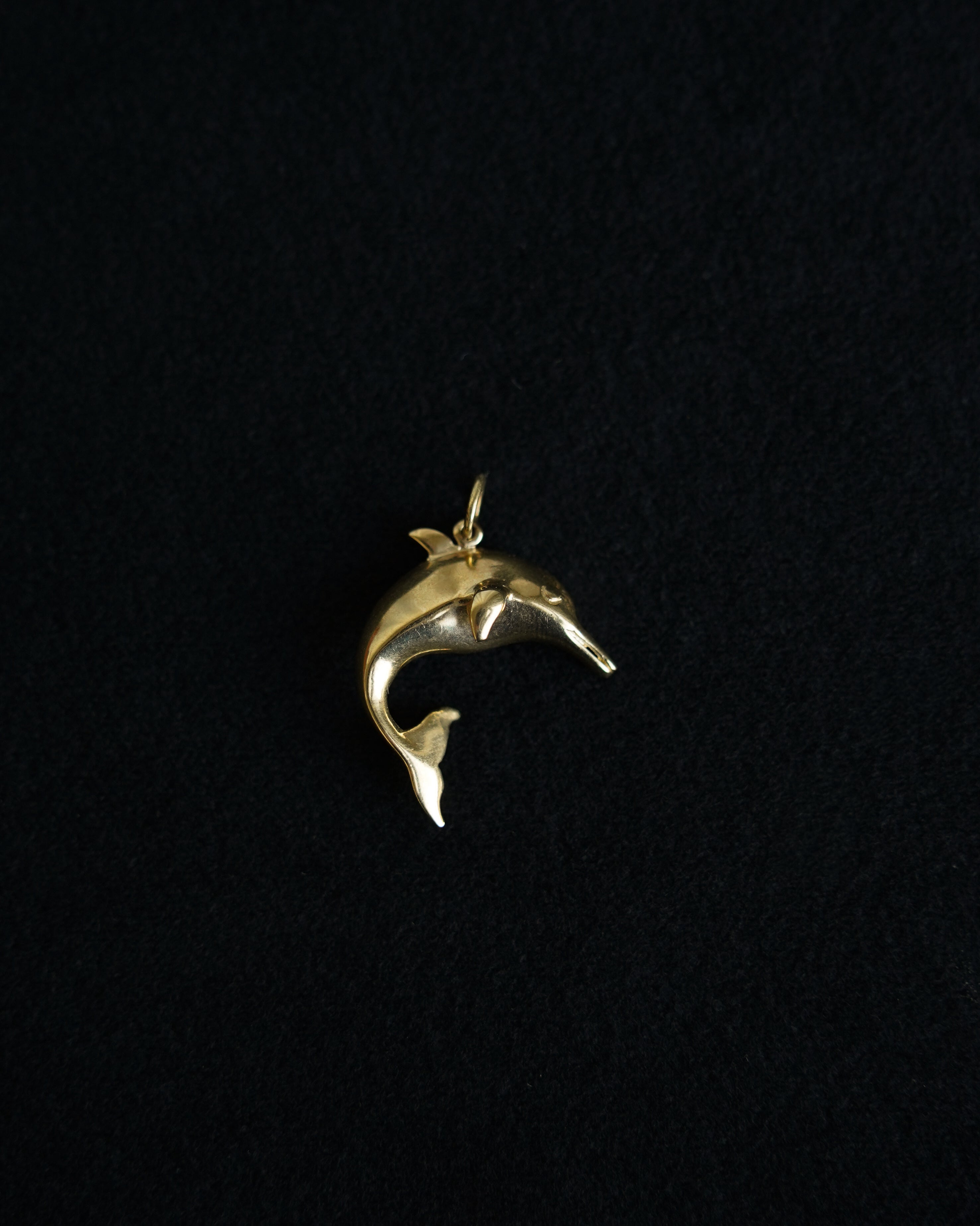 14K Gold Dolphin Charm