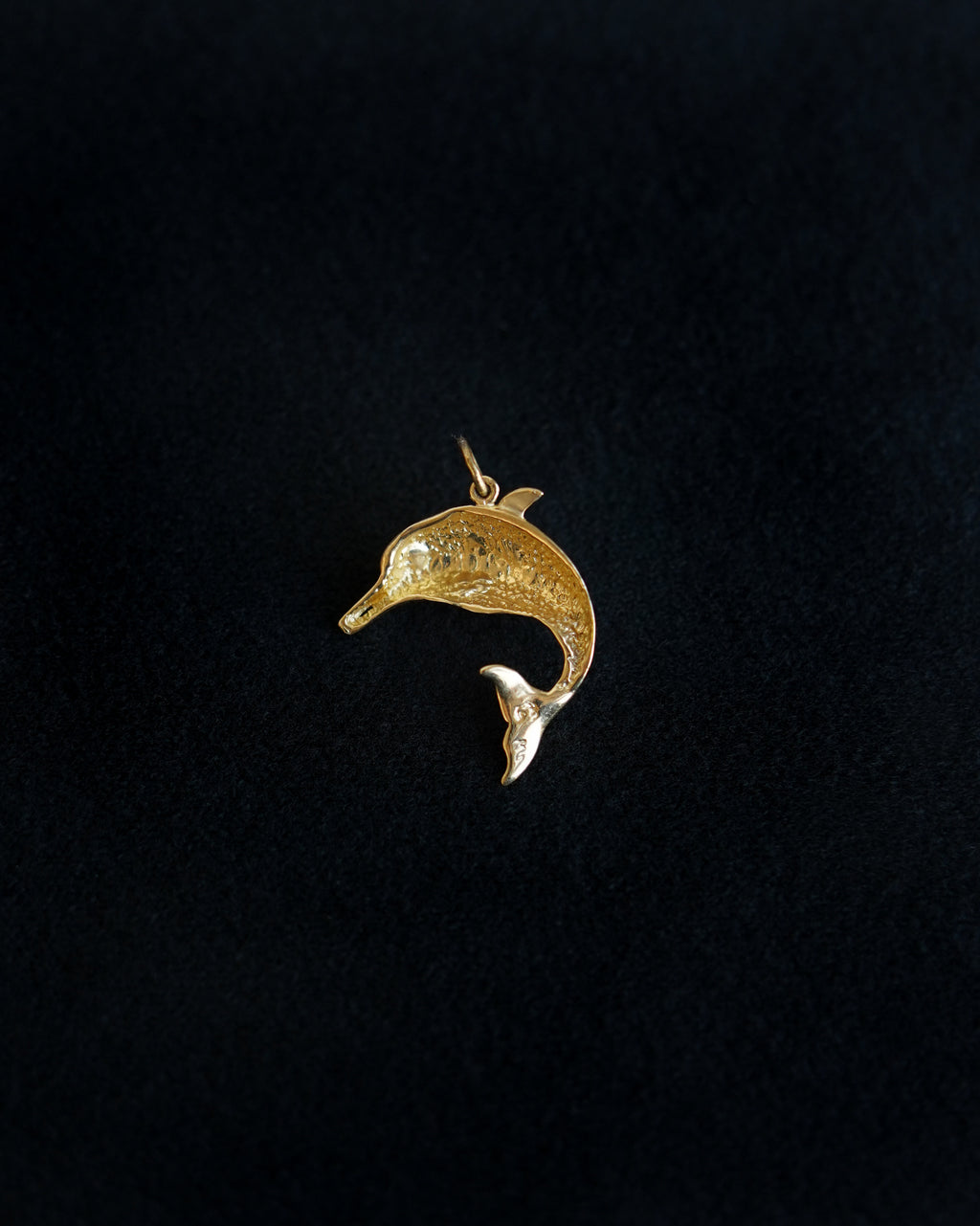 14K Gold Dolphin Charm