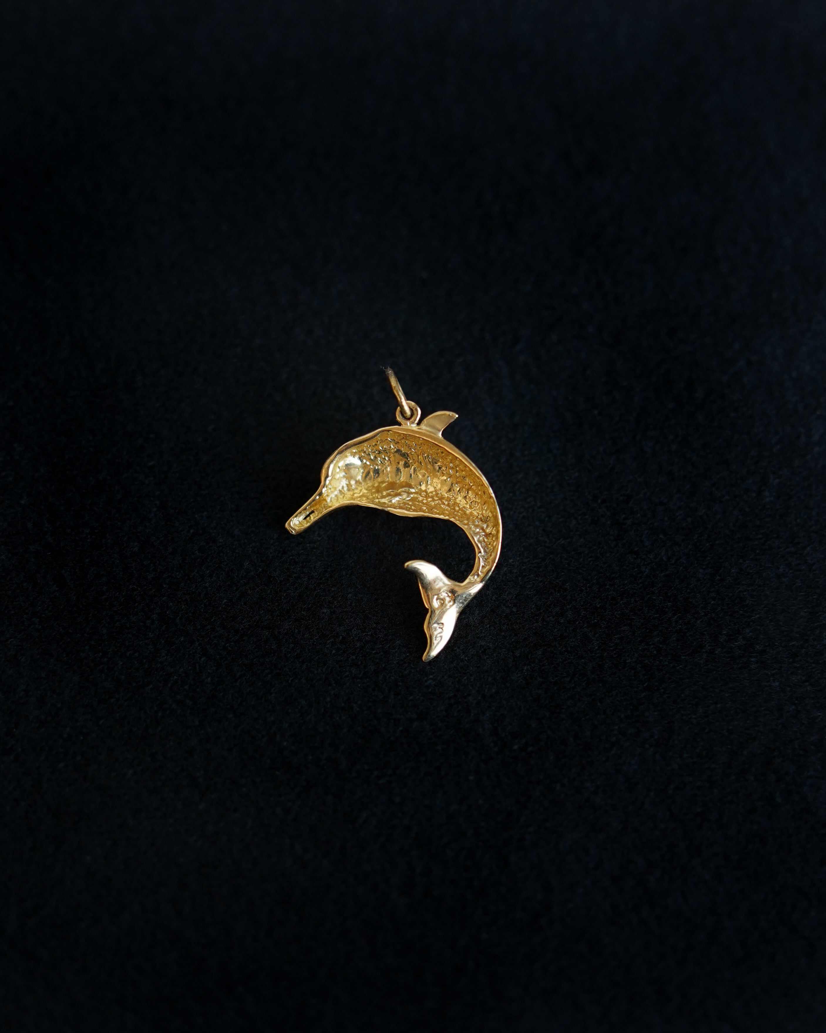 14K Gold Dolphin Charm