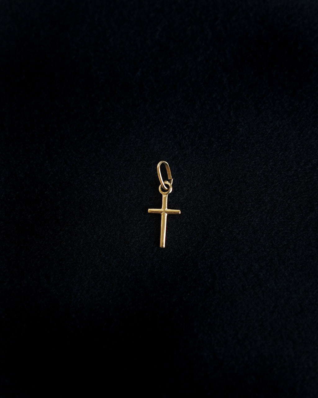 14K Gold Cross Charm