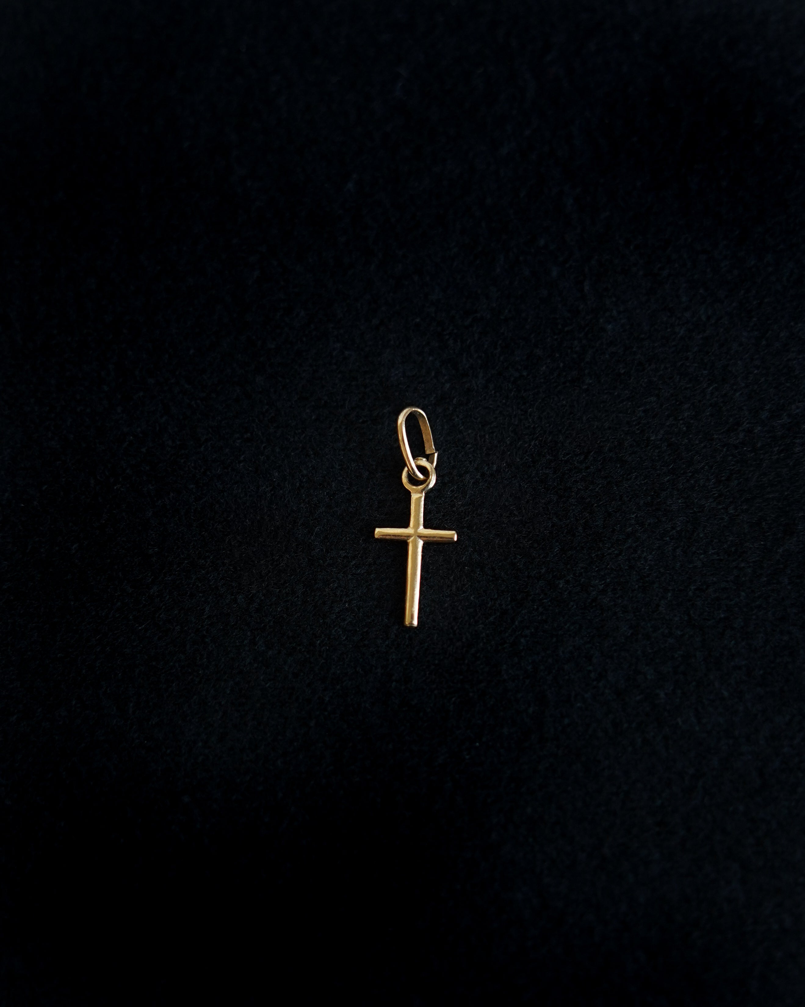 14K Gold Cross Charm