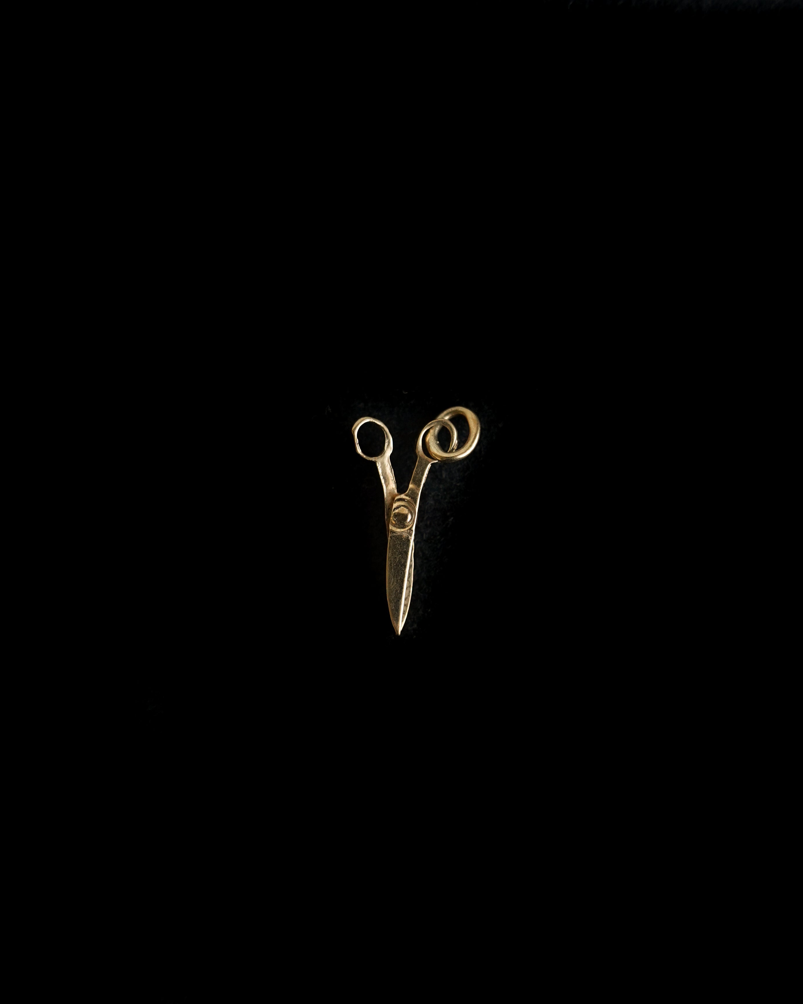 14K Gold Scissor Charm