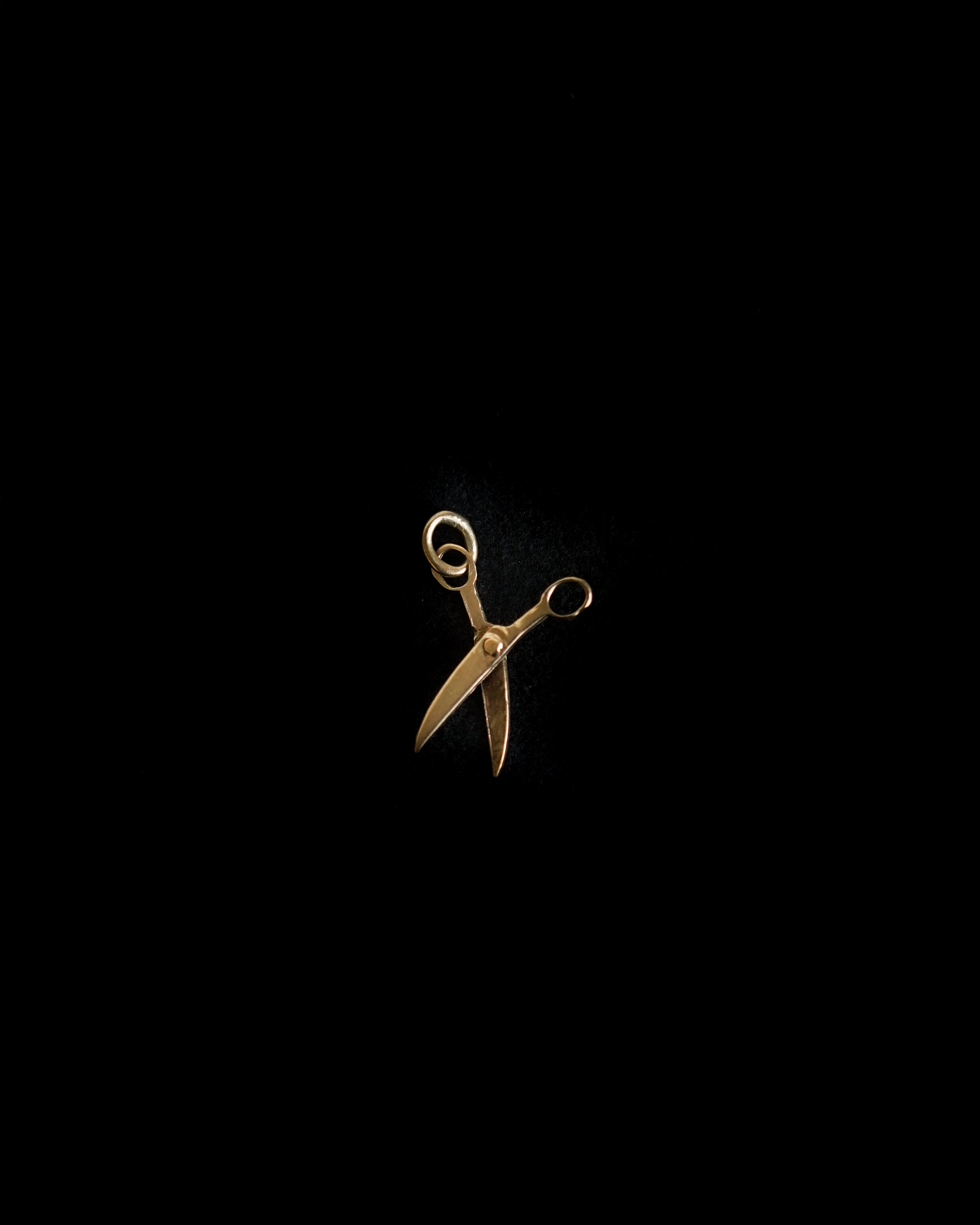 14K Gold Scissor Charm