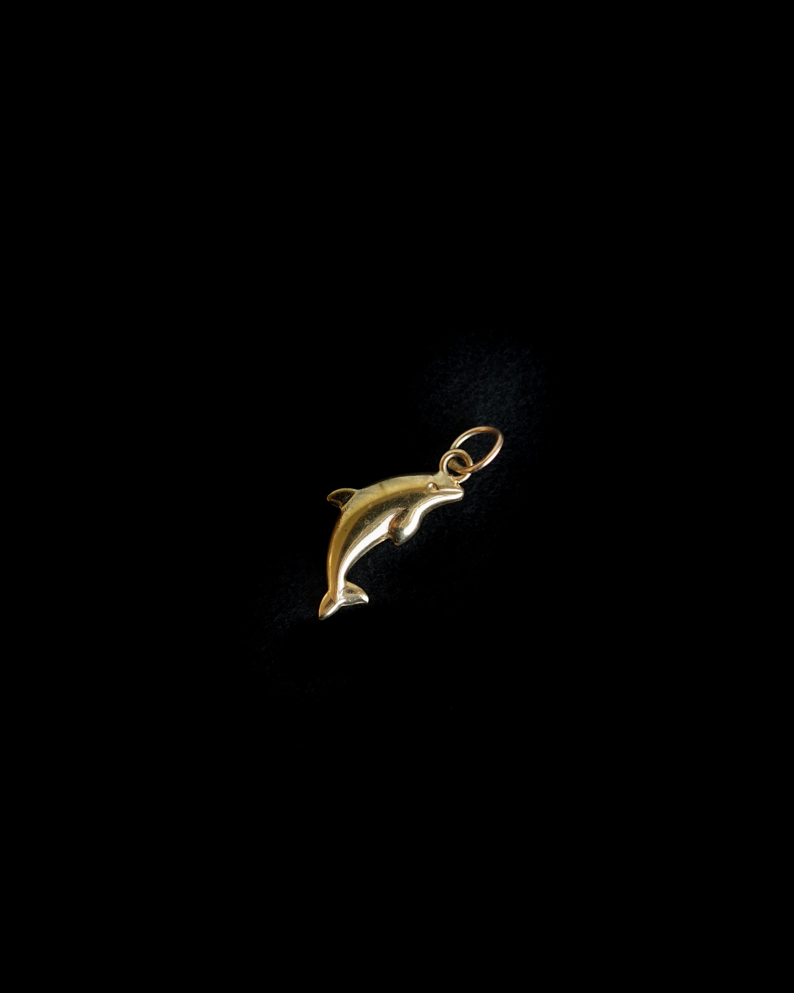 14K Gold Small Dolphin Charm