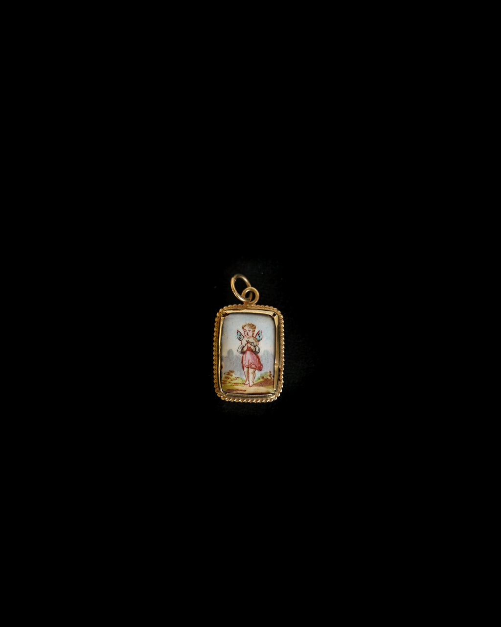 14k Victorian Angel Charm
