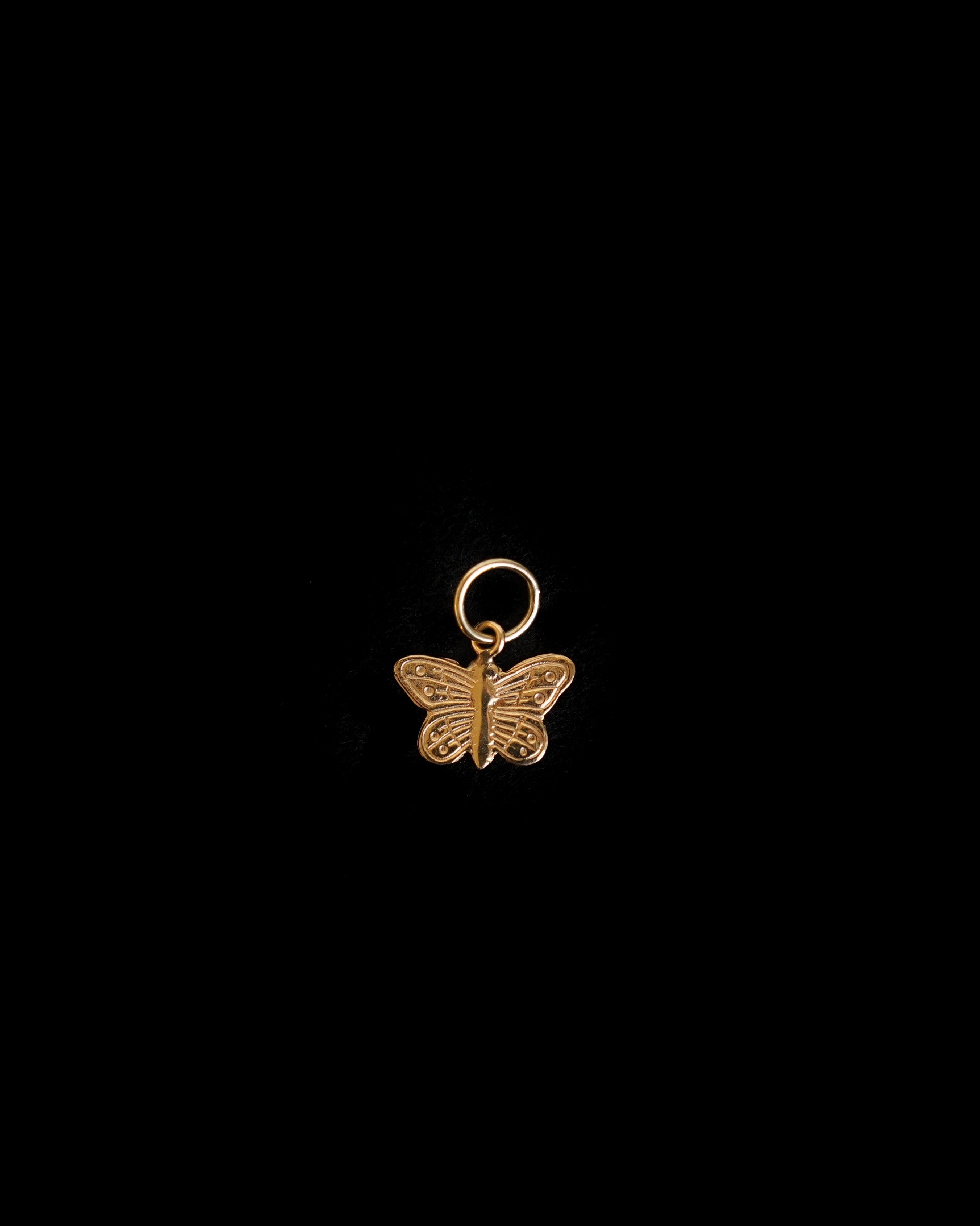 14K Gold Butterfly Charm