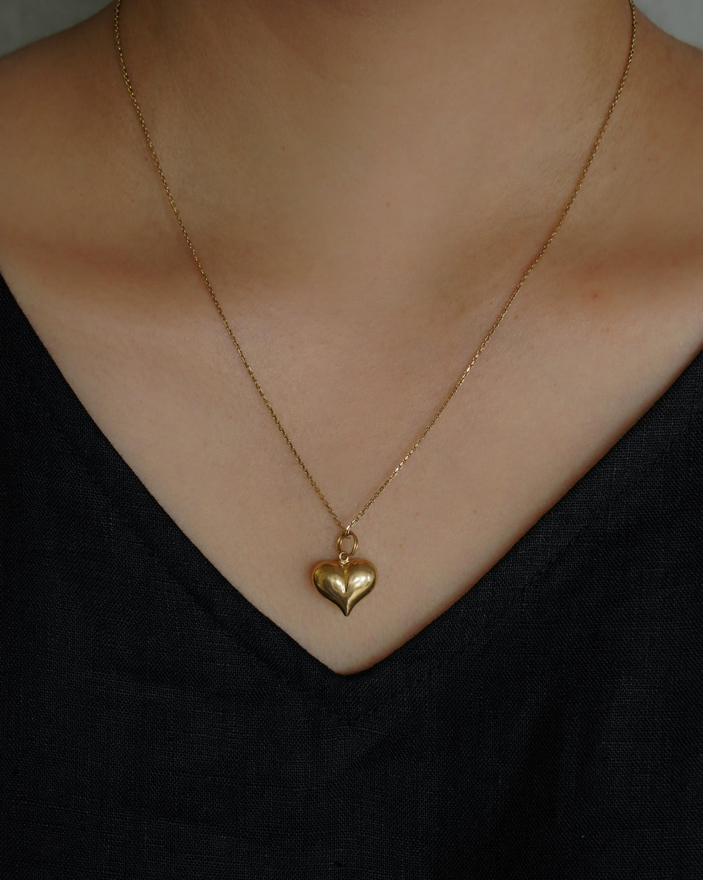 14K Gold USA Flag Heart Charm