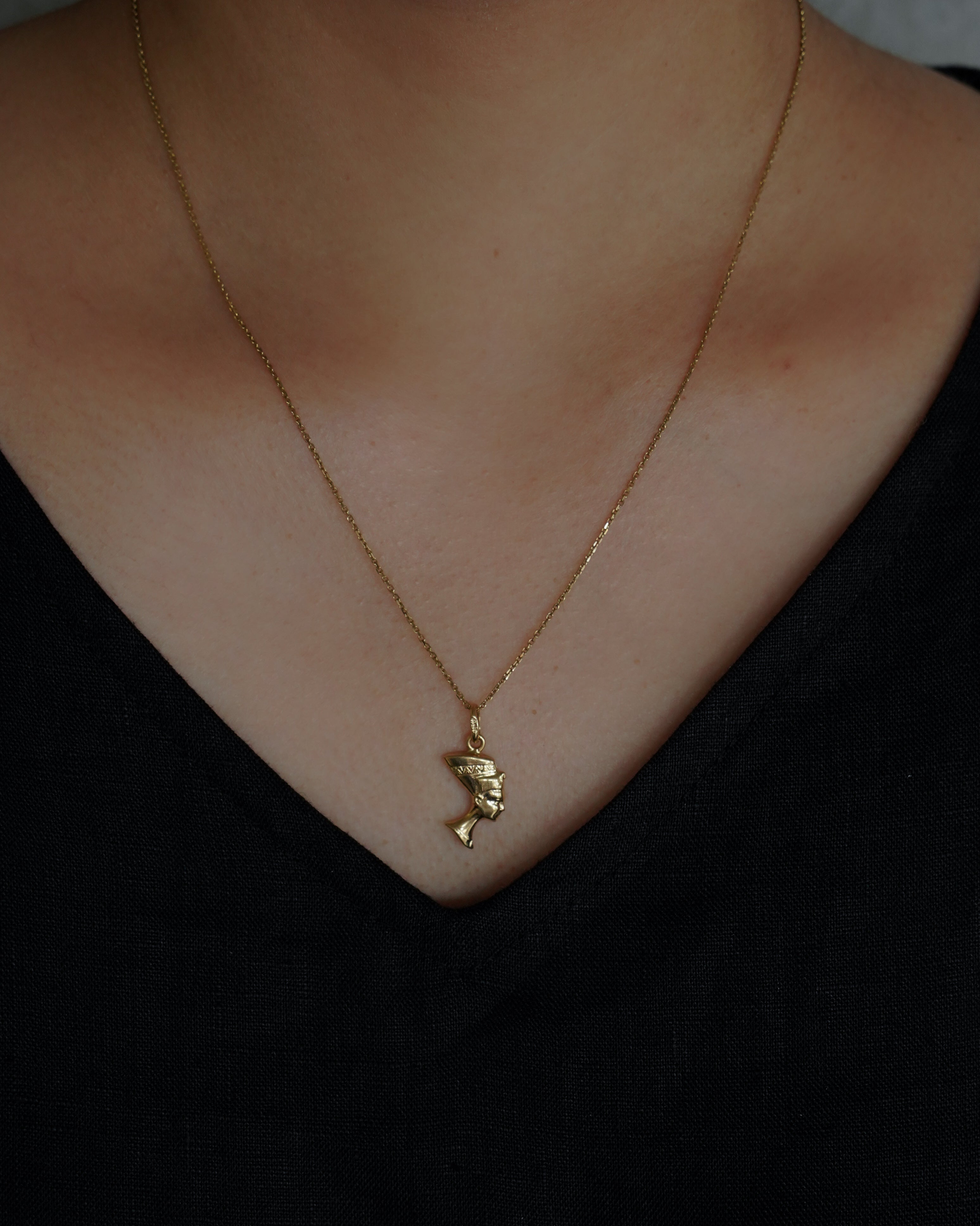 14K Gold Nefertiti Charm