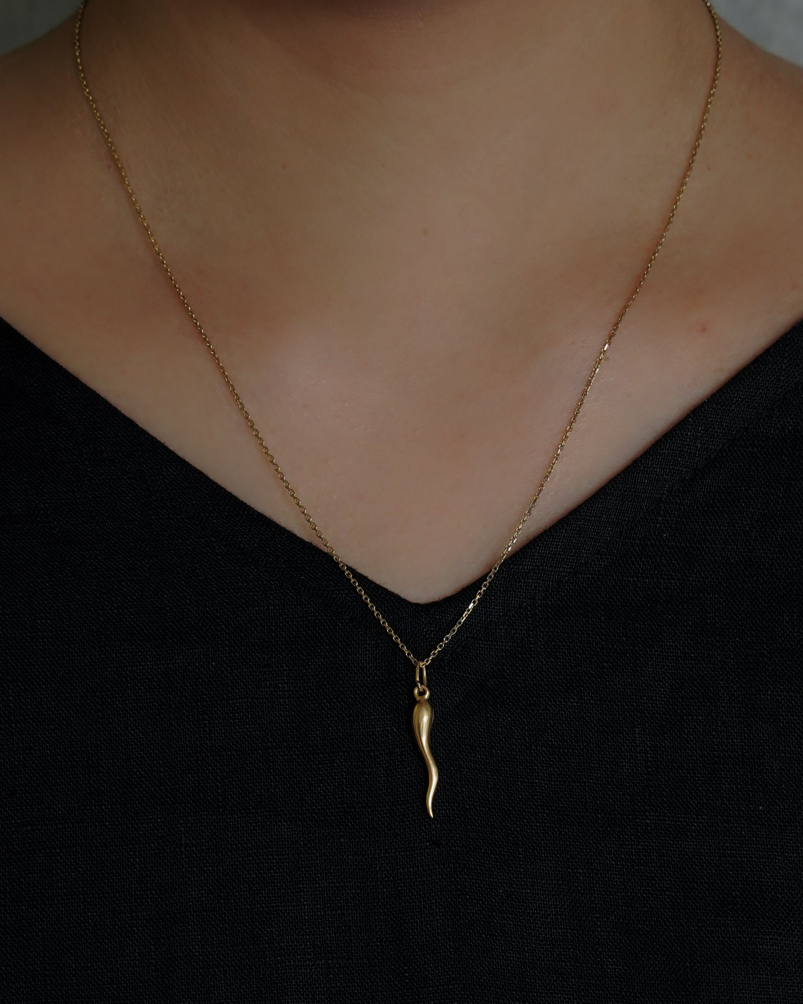 14K Italian Horn Charm