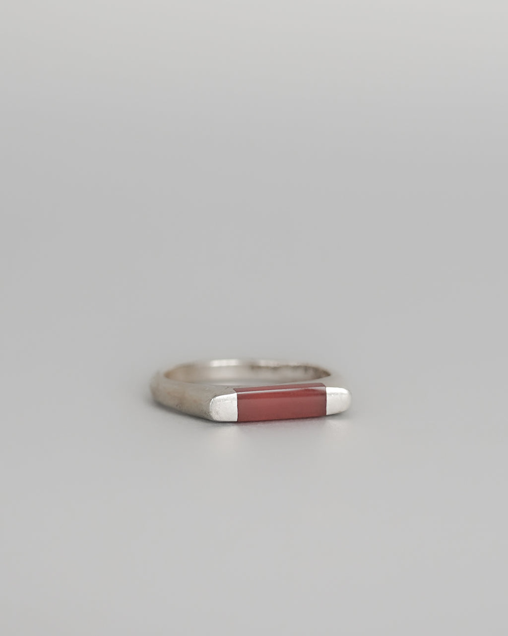 Red Coral Silver Ring (SVR25032-2)