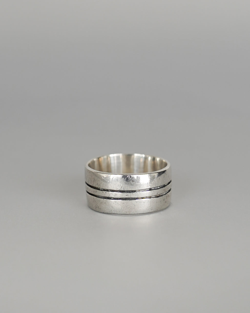 Double Line Silver Ring (SVR-25044)