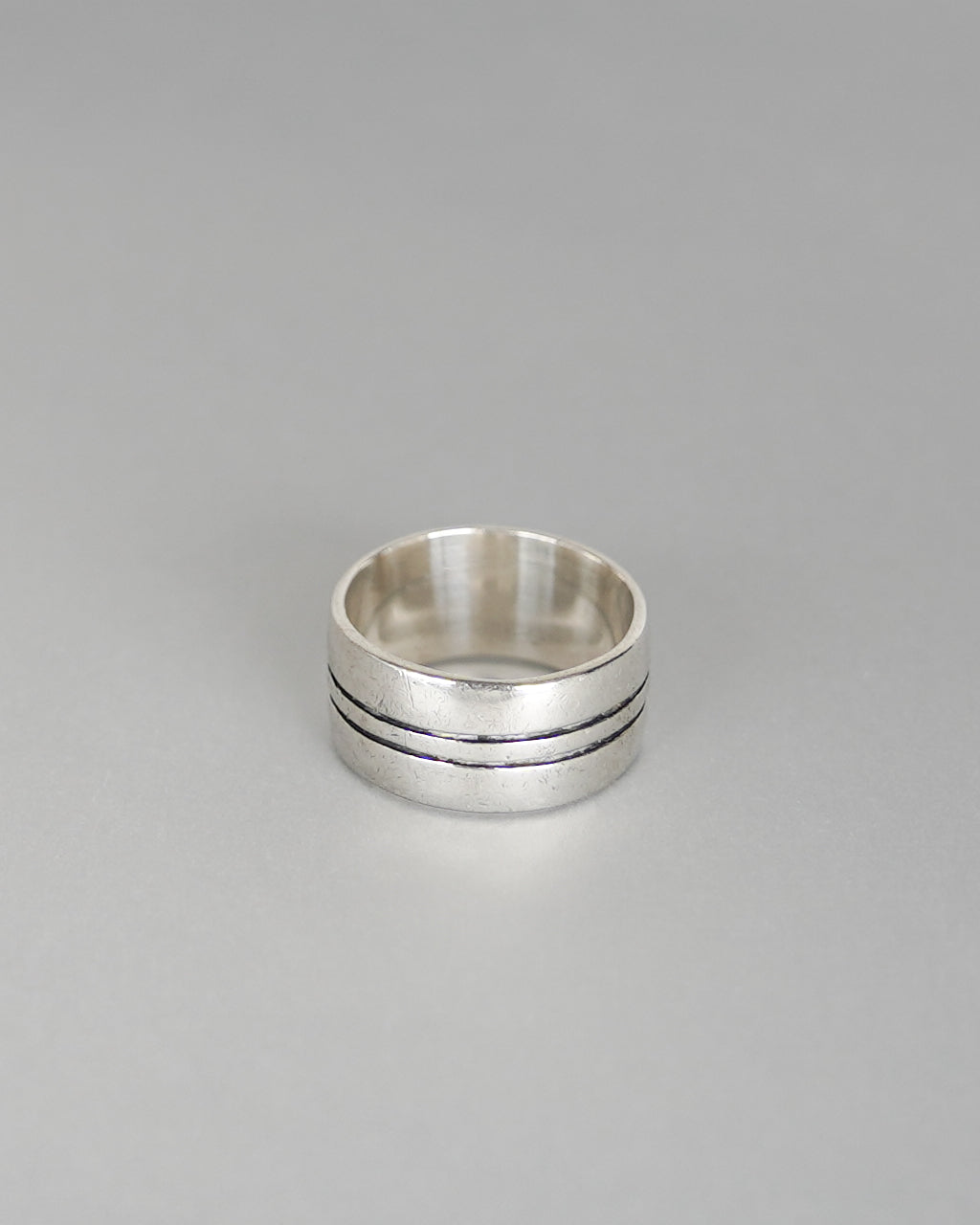Double Line Silver Ring (SVR-25044)