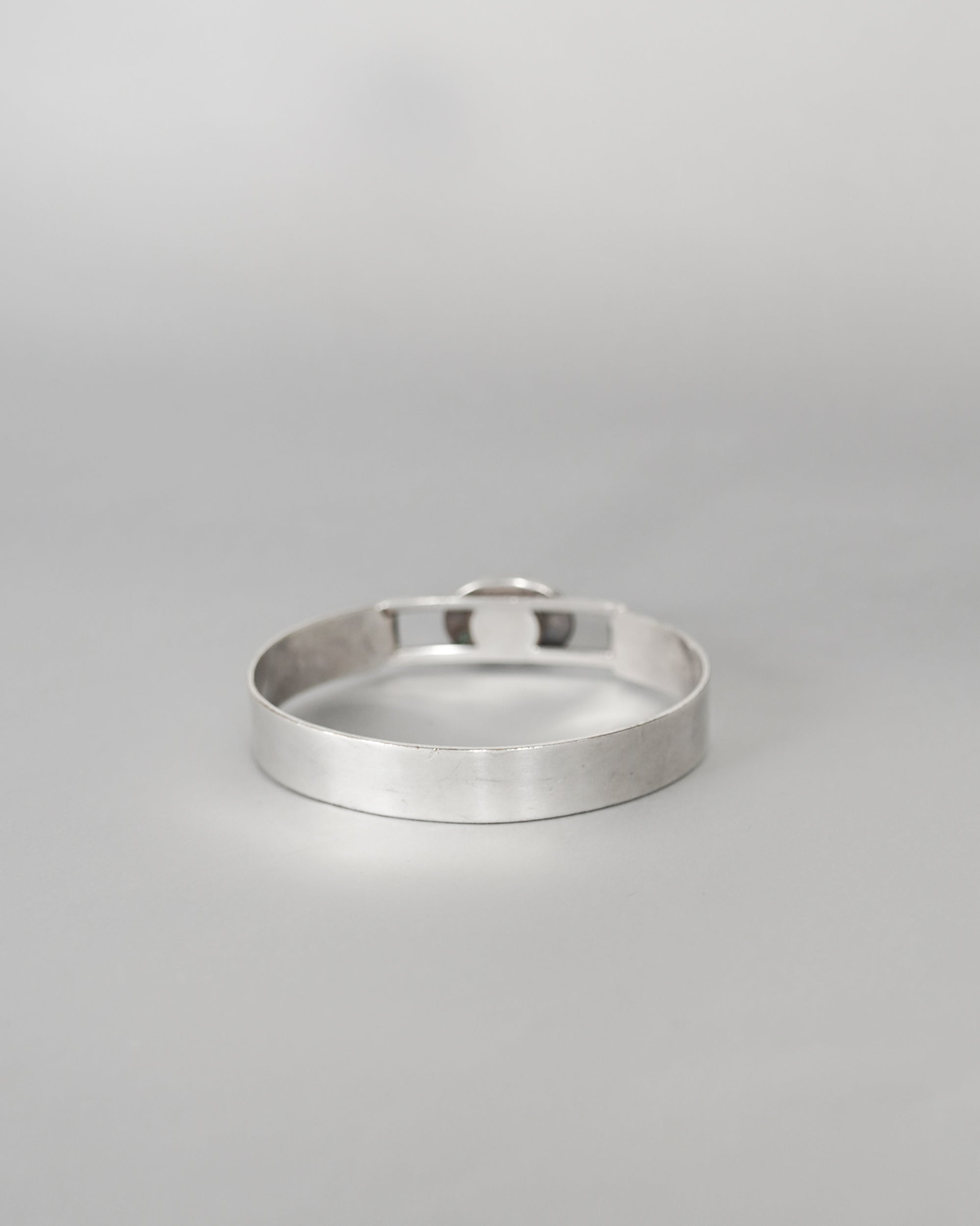 Silver Bangle with Carnelian Stone (SVBL25022-1)