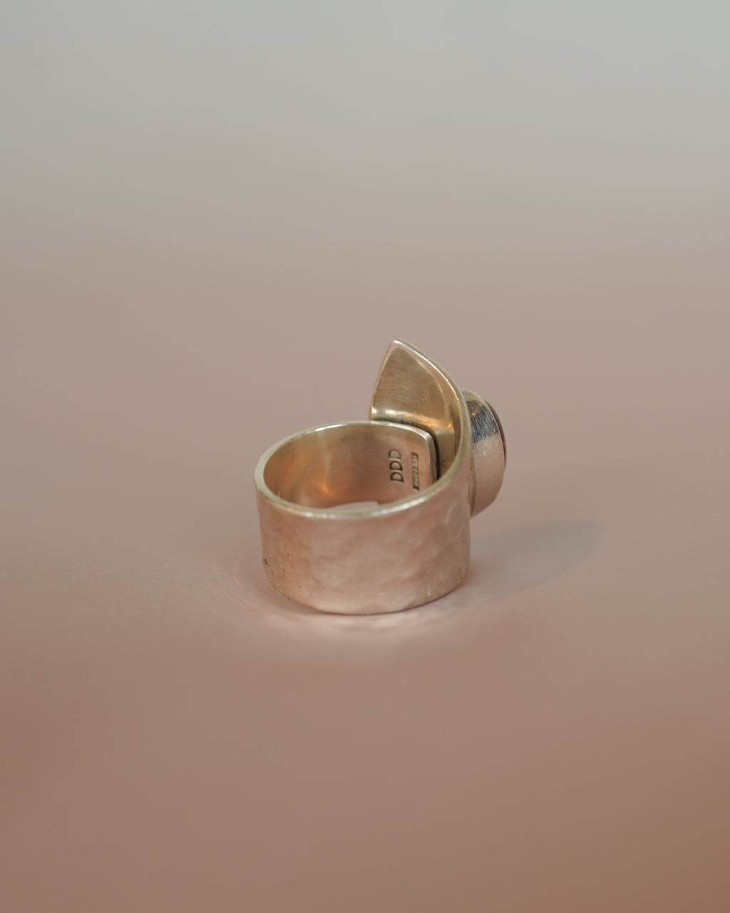 Brown Amber Silver Ring (SVR2502)
