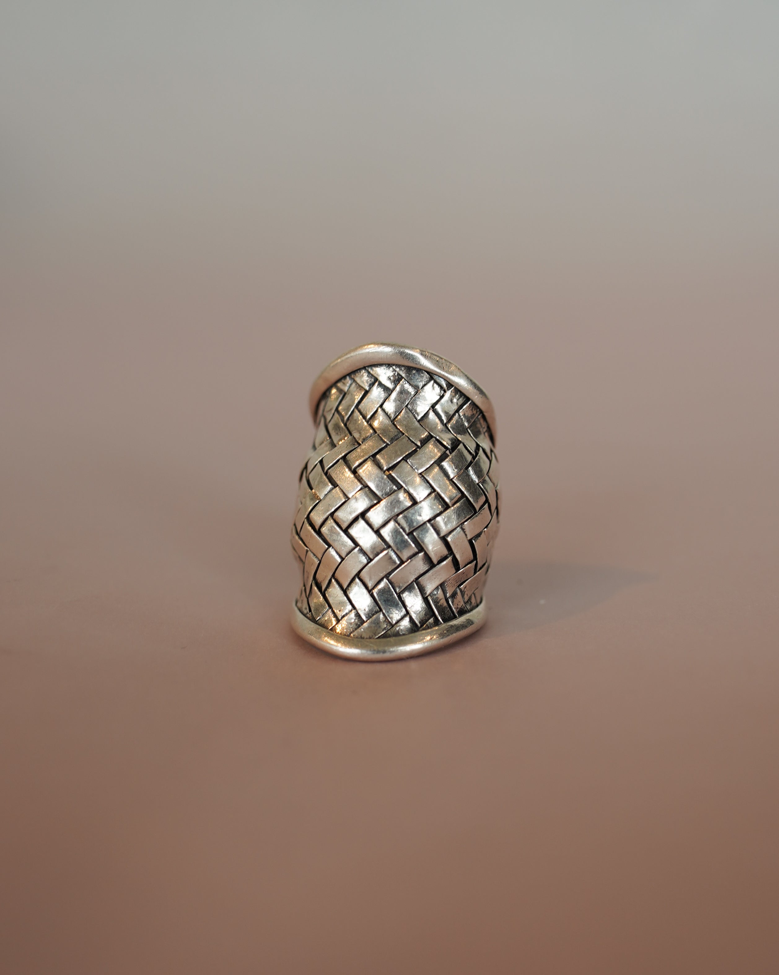 Woven Texture Silver Ring (SVR25003)