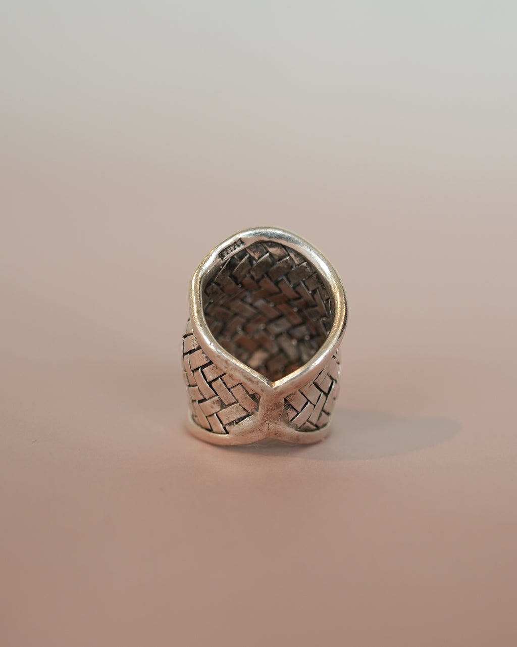 Woven Texture Silver Ring (SVR25003)