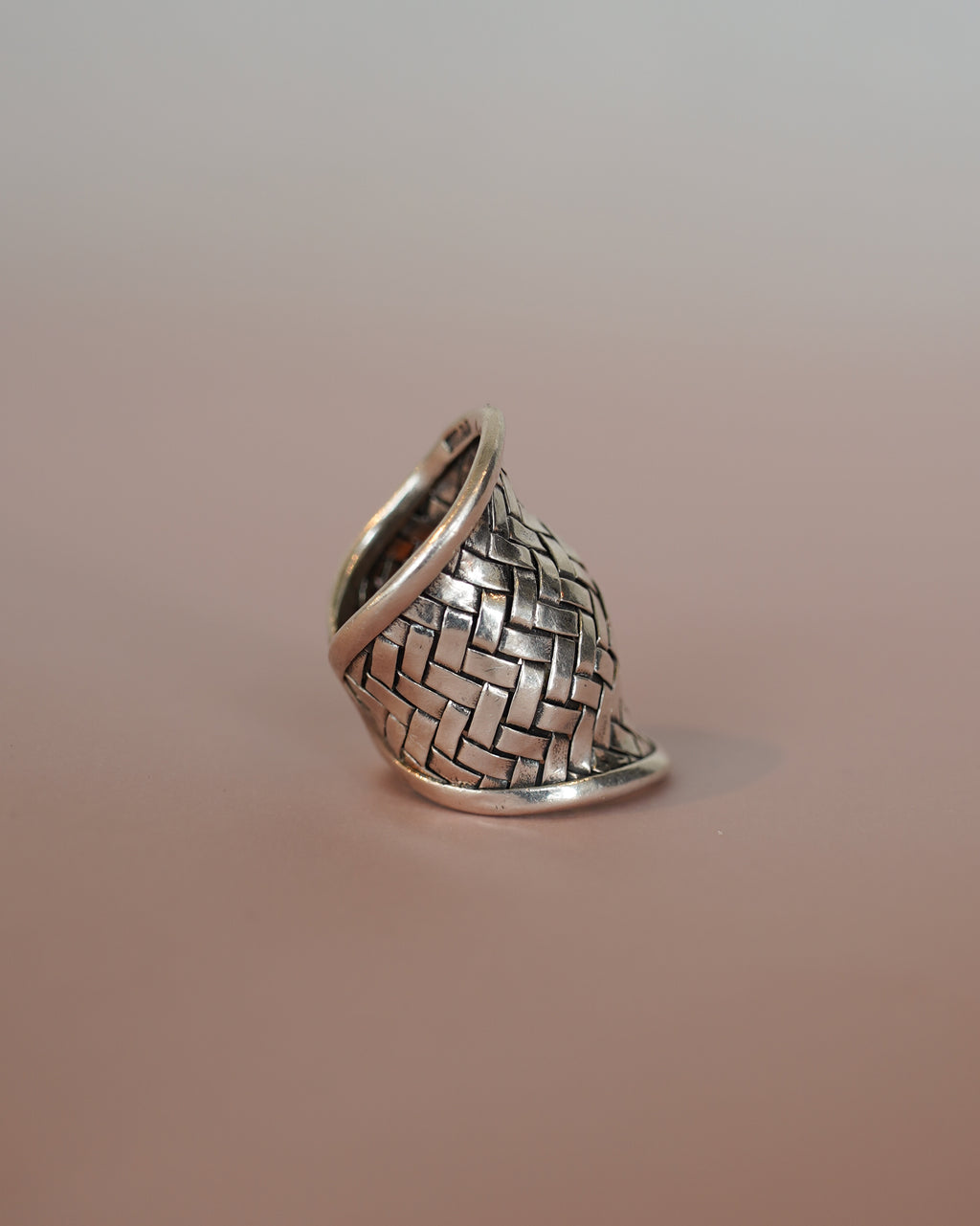Woven Texture Silver Ring (SVR25003)