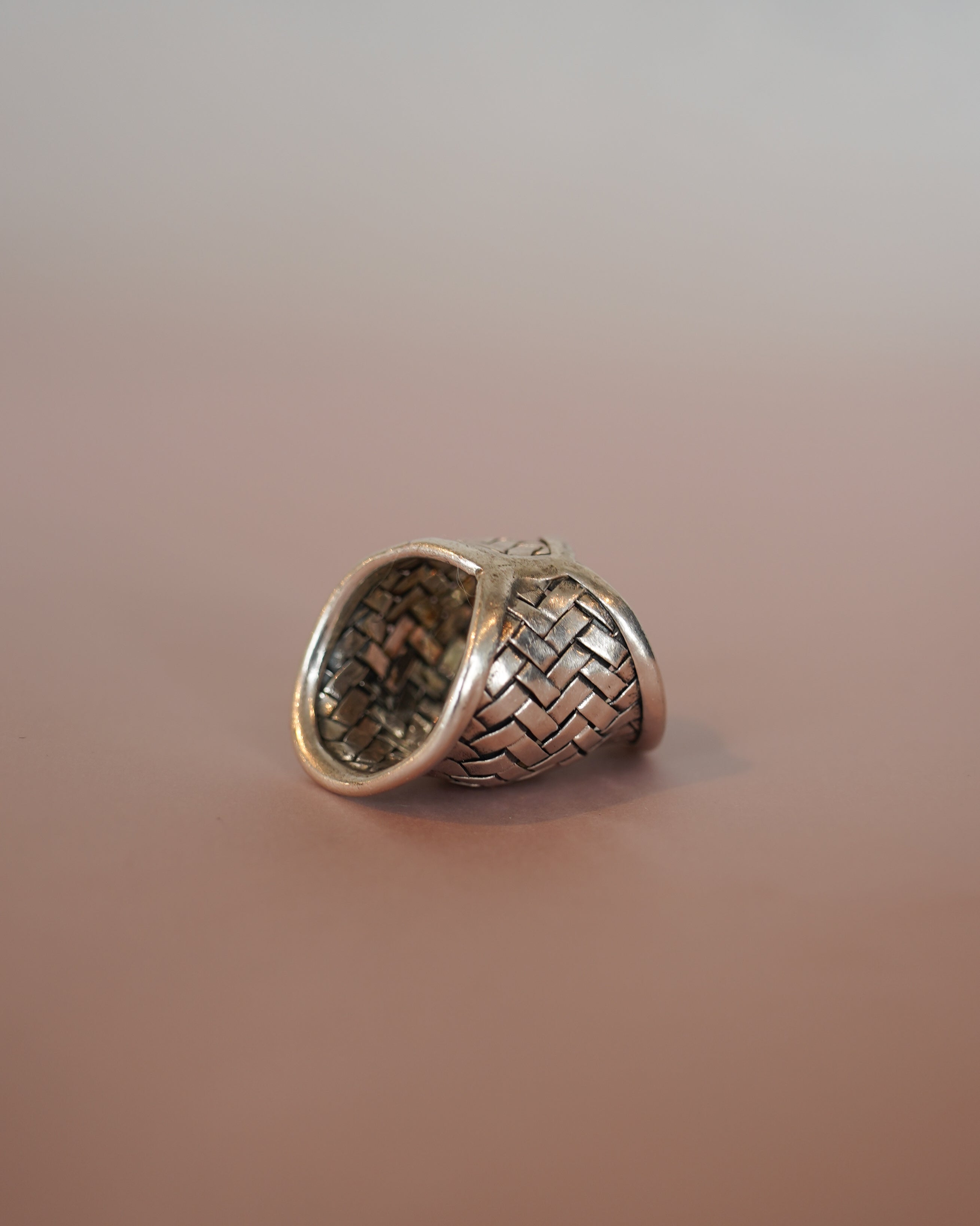Woven Texture Silver Ring (SVR25003)