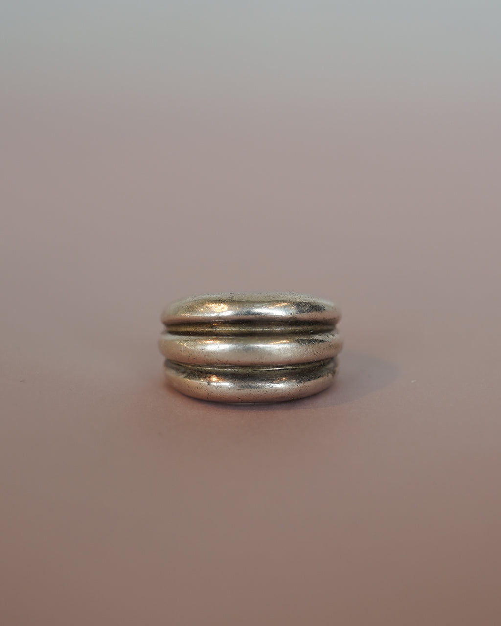 Solid Layered Silver Ring (SVR25004)