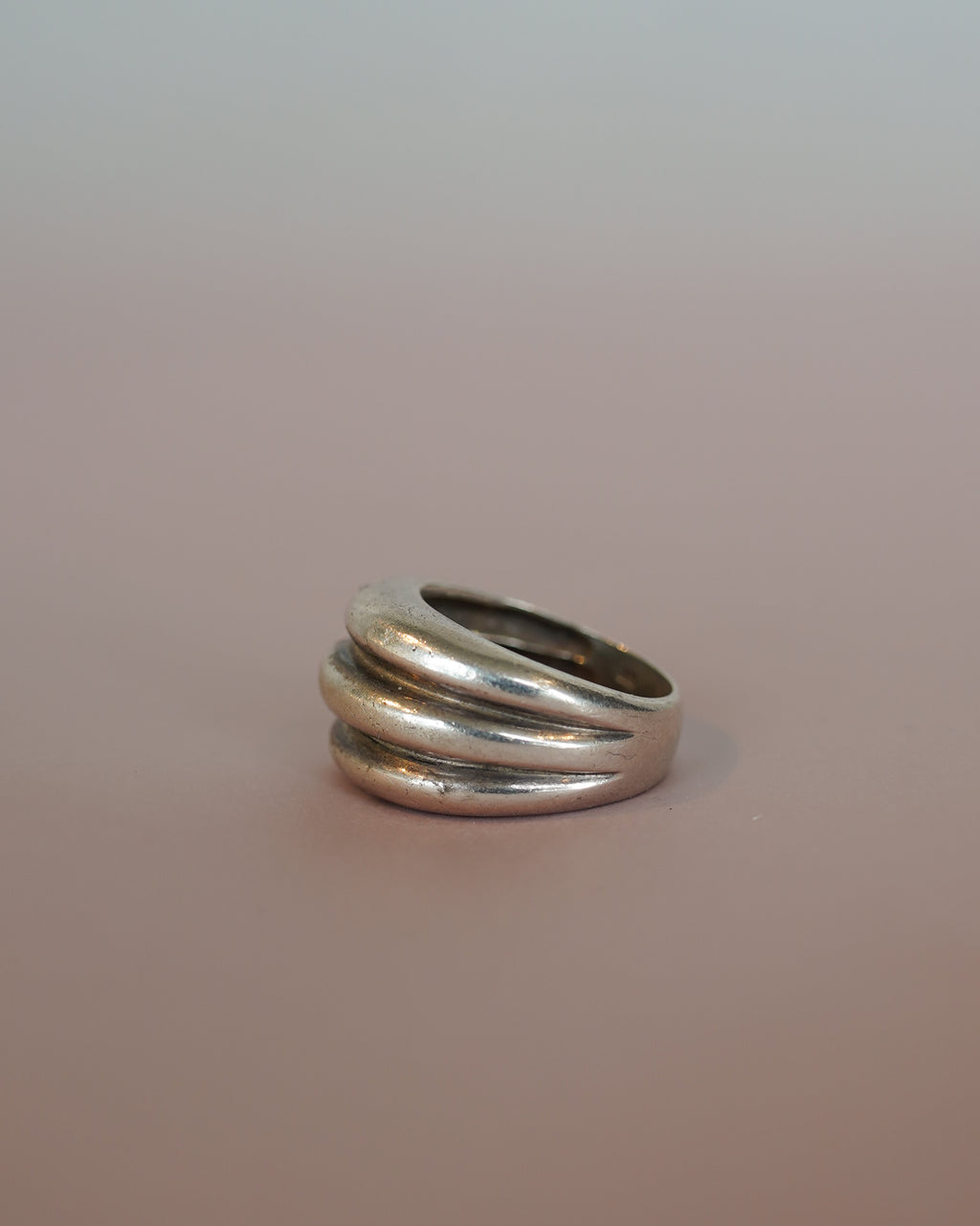 Solid Layered Silver Ring (SVR25004)
