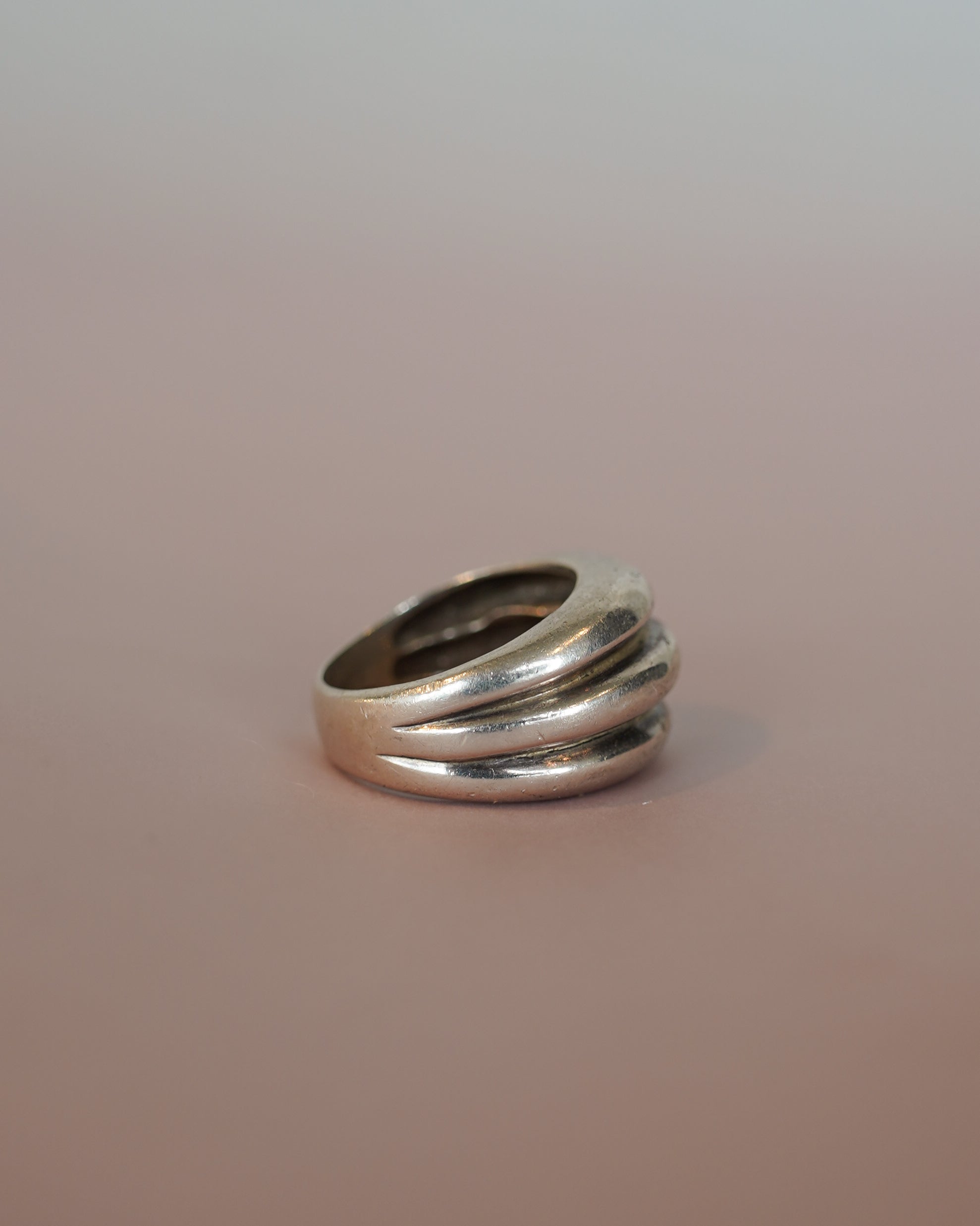 Solid Layered Silver Ring (SVR25004)
