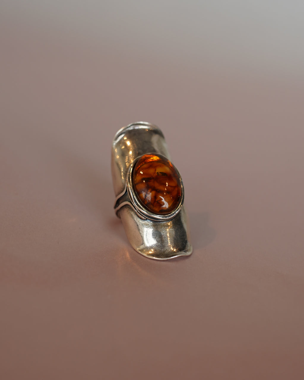 Amber Silver Ring (SVR2508)