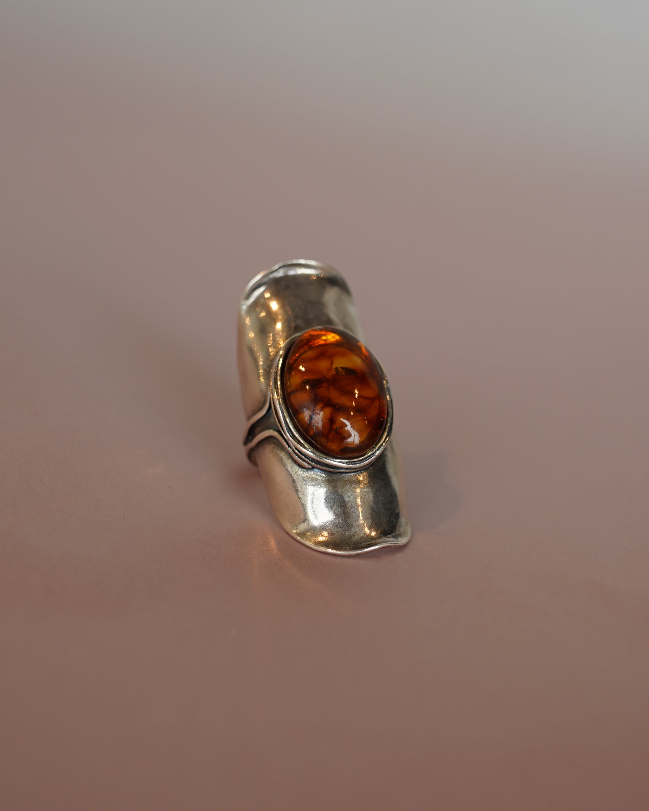 Amber Silver Ring (SVR2508)