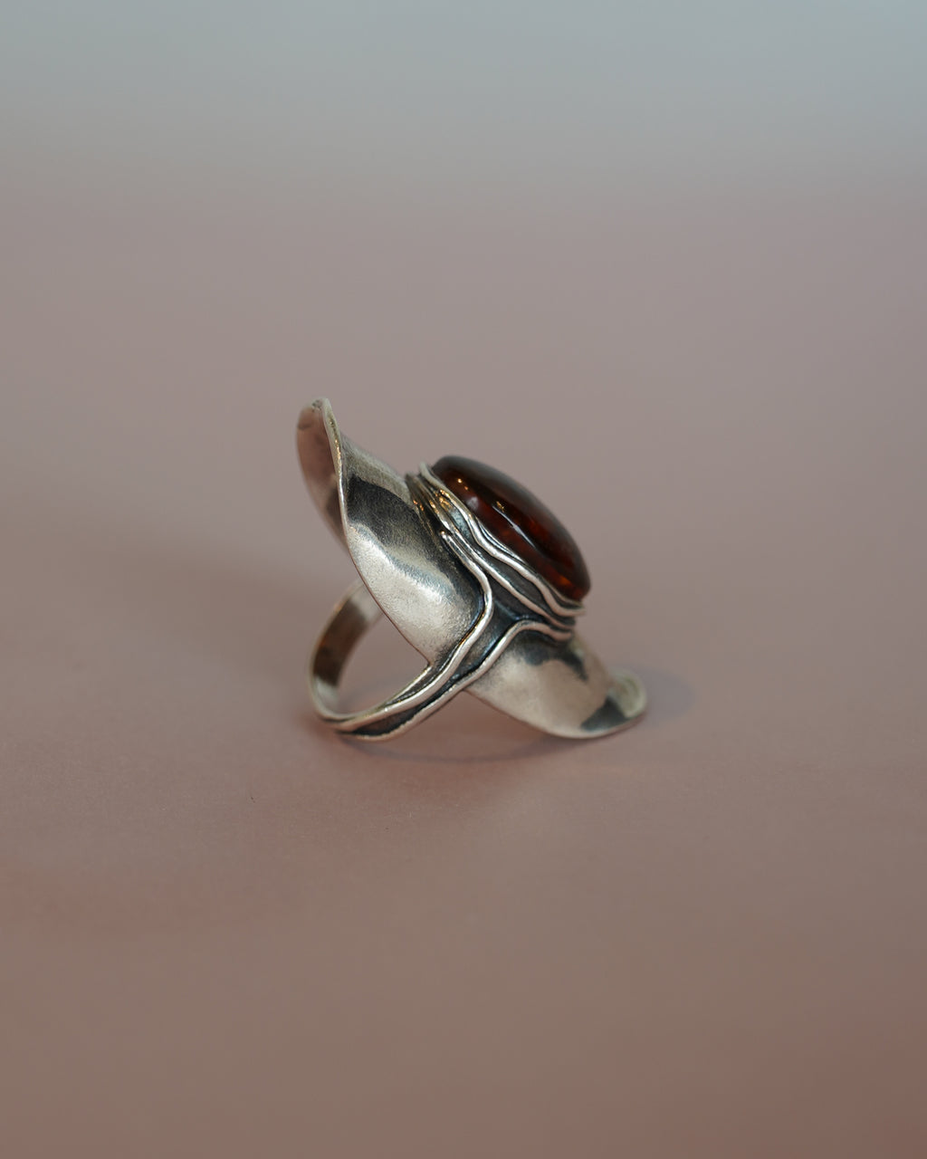 Amber Silver Ring (SVR2508)