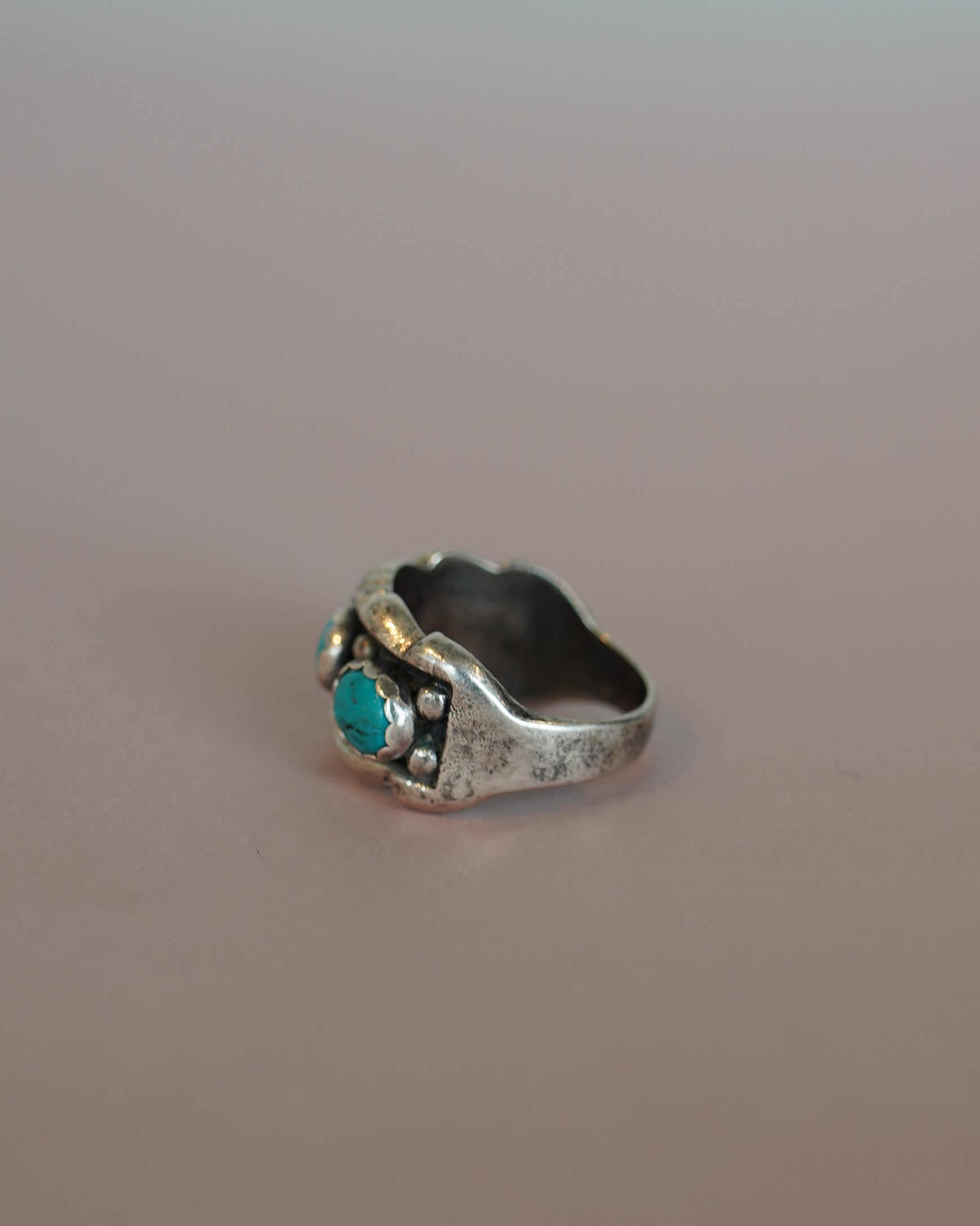 Turquoise Leaf Silver Ring (SVR25009)