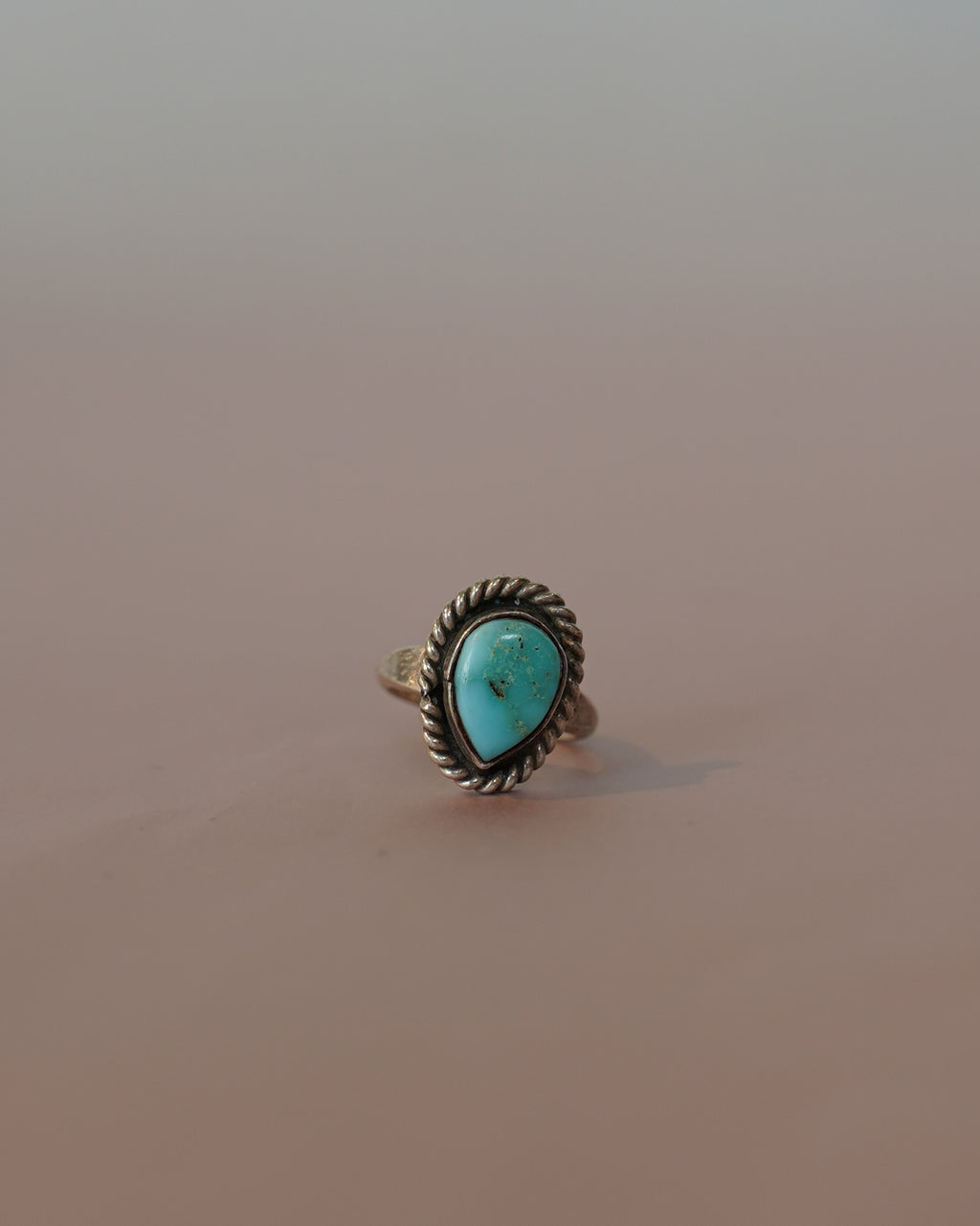 Teardrop Turquoise Silver Ring (SVR25024)