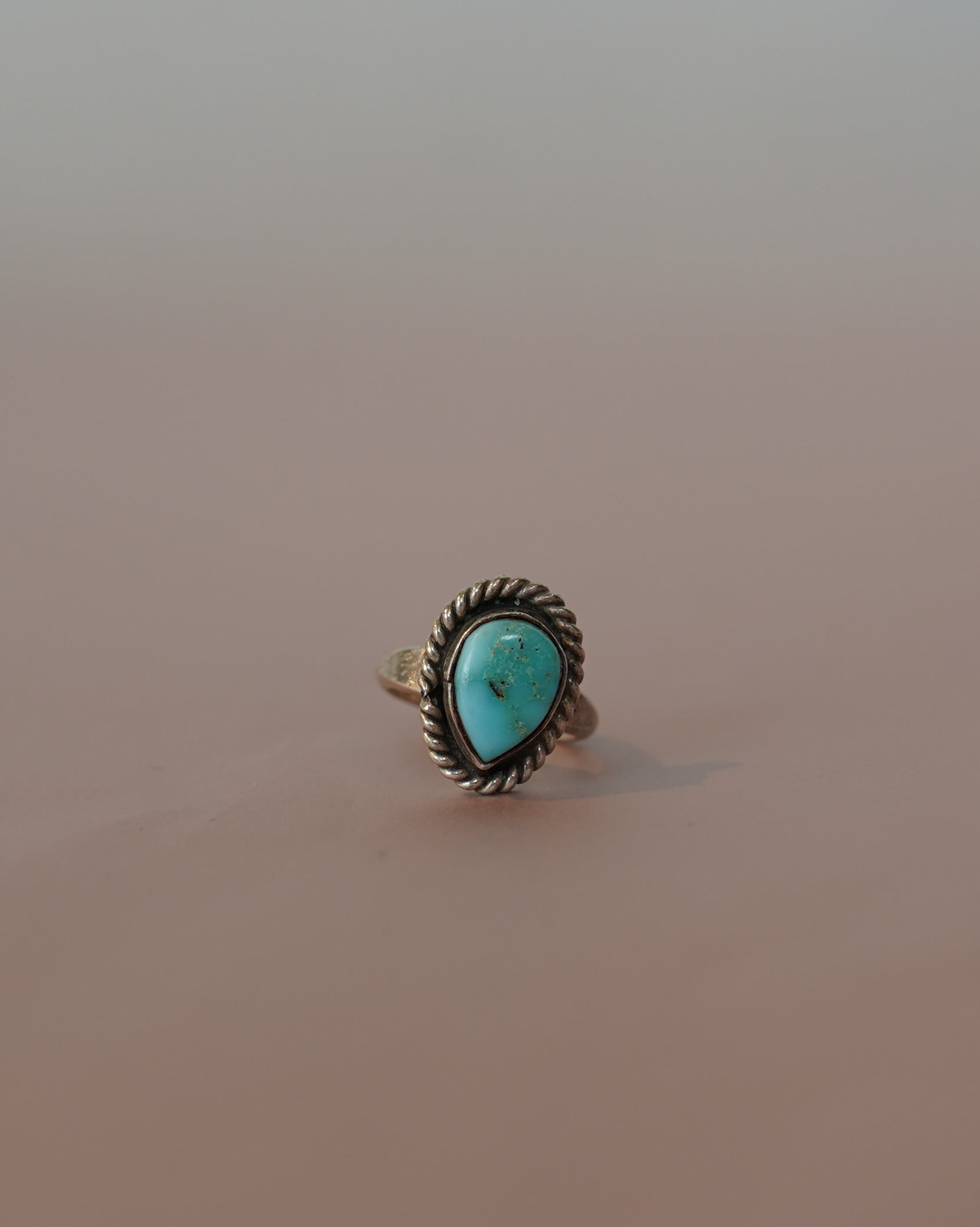 Teardrop Turquoise Silver Ring (SVR25024)
