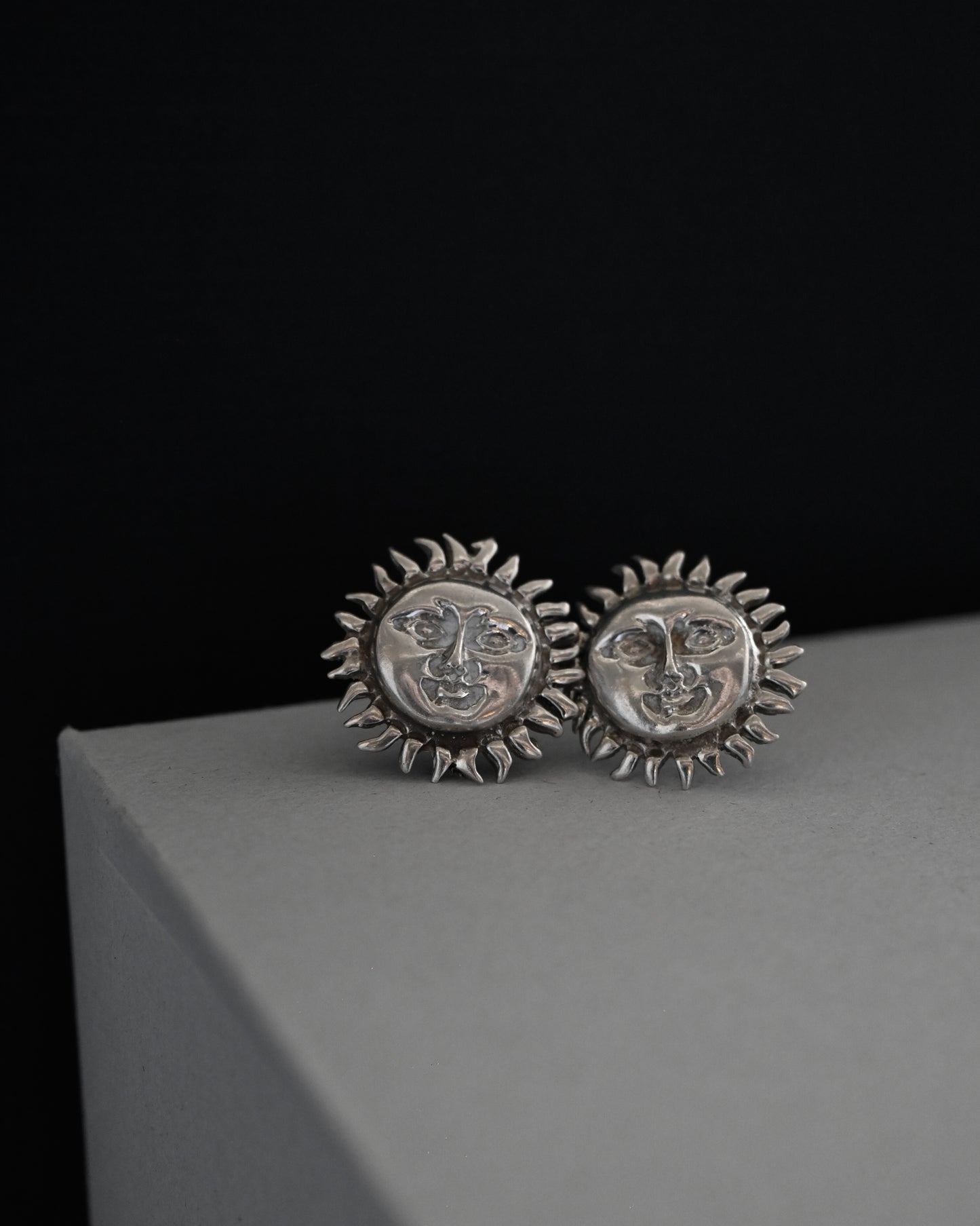 Silver Sun Earrings